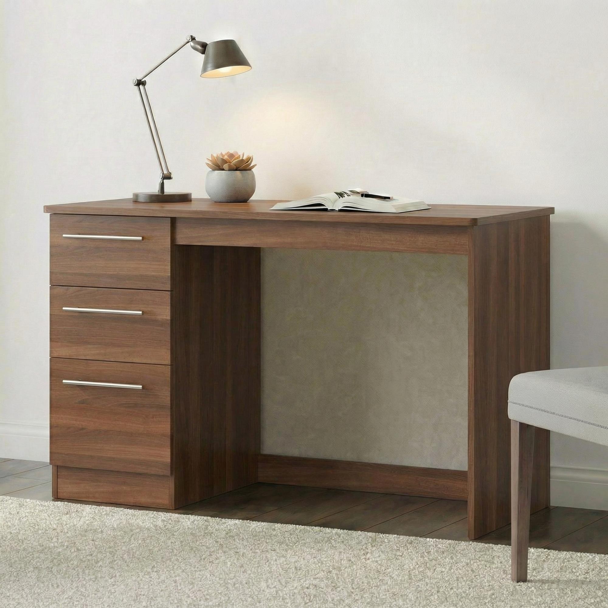 Sherwood Desk - 3 Drawer - Walnut