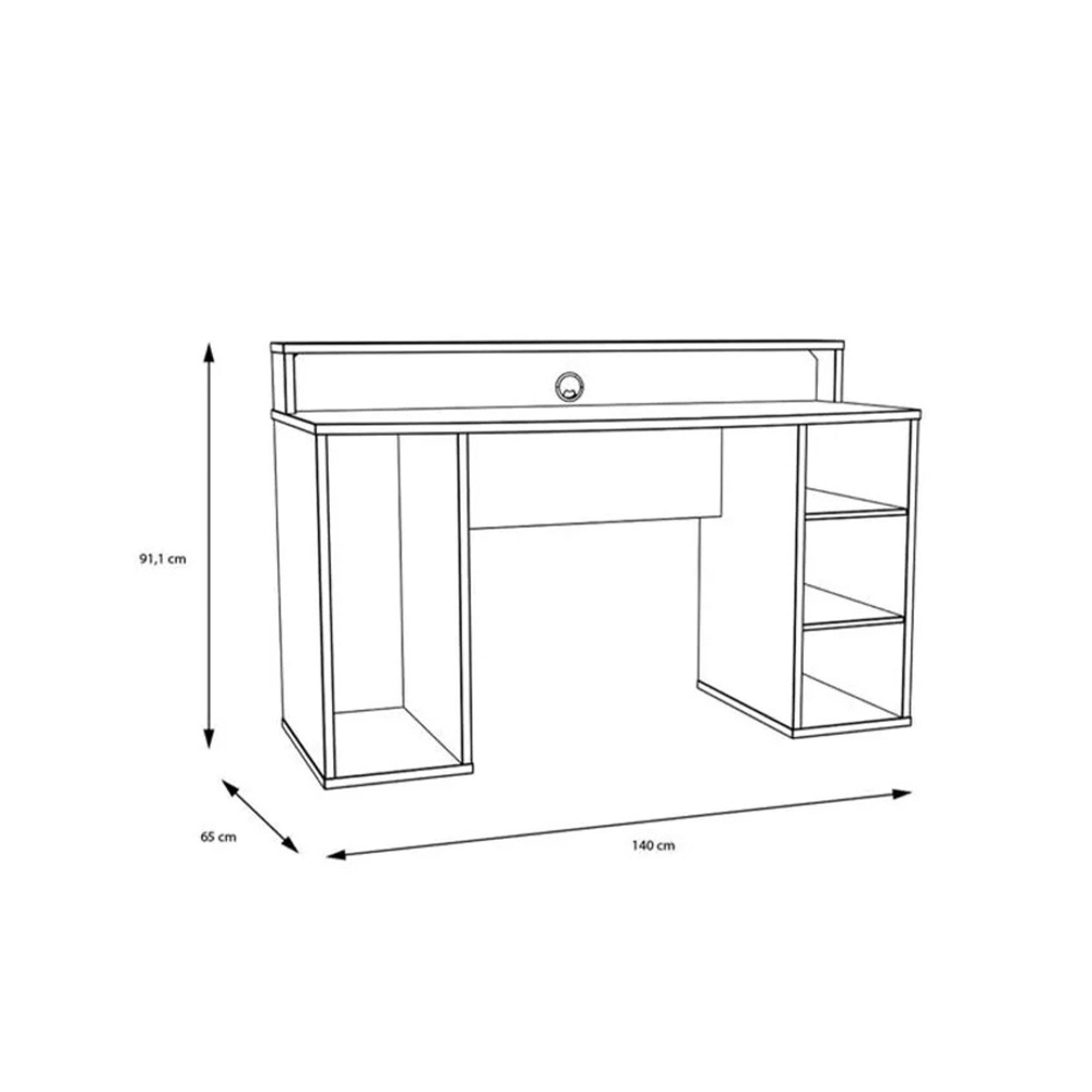 Tezaur Gaming Desk - Black