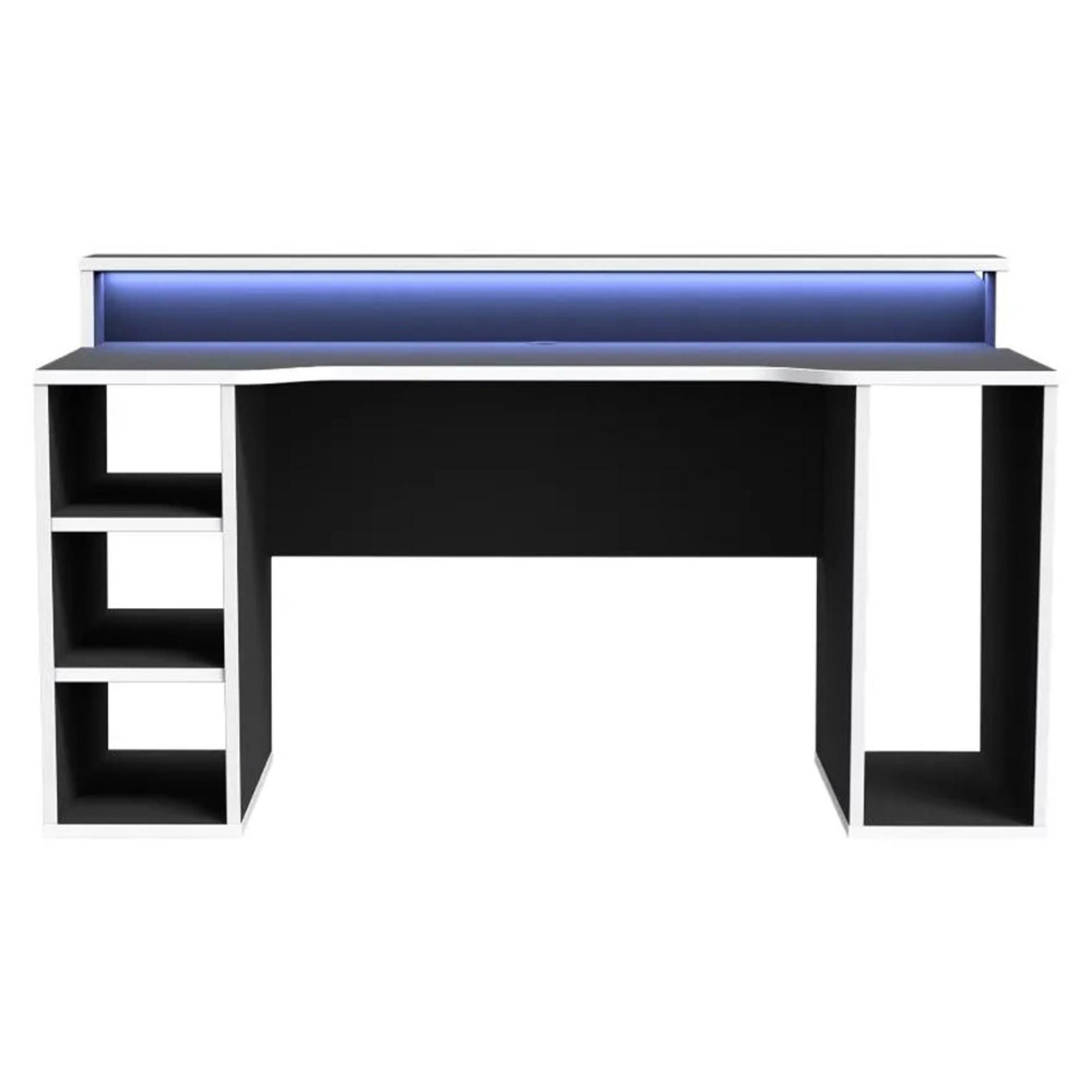 Tezaur Gaming Desk - LED Light - Black