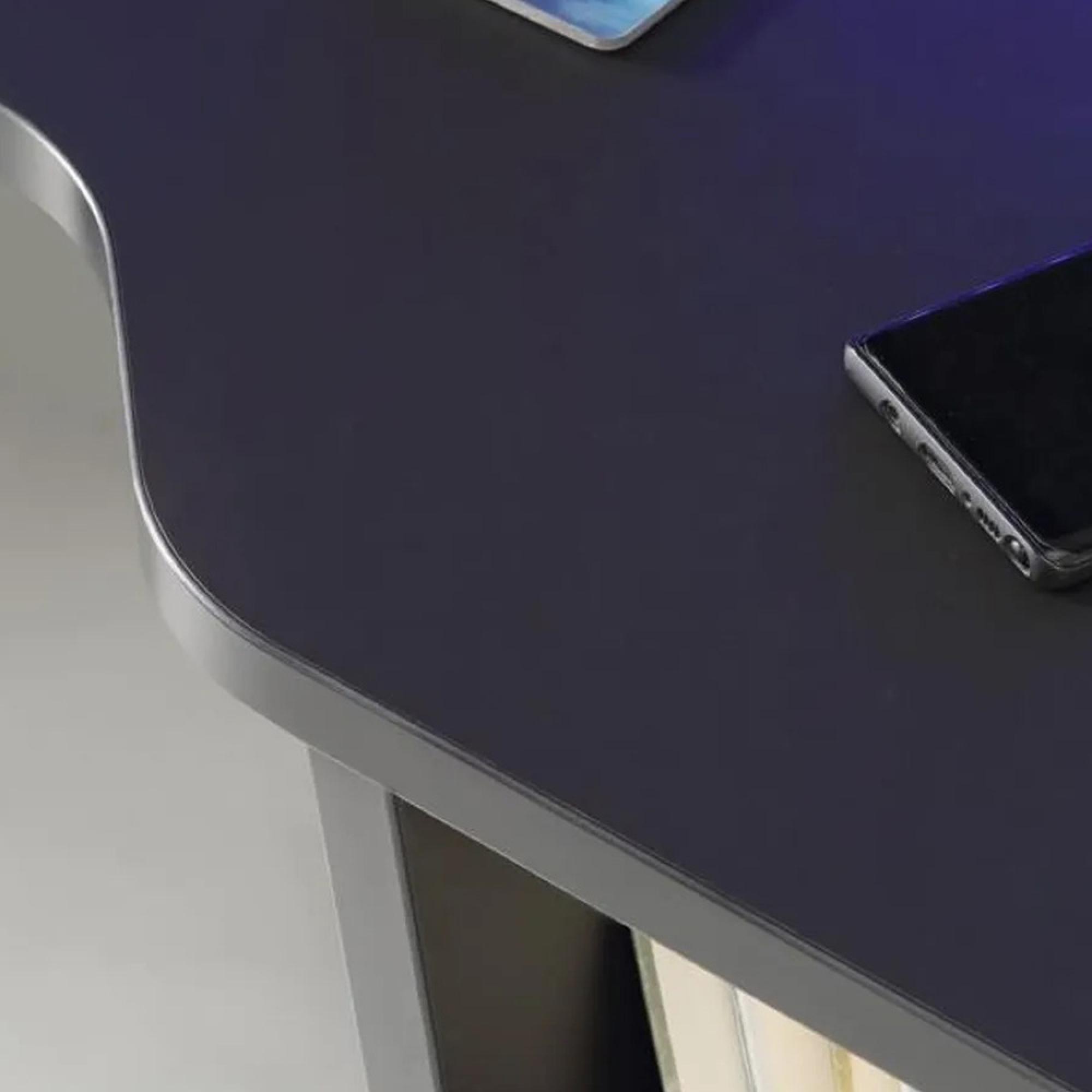 Tezaur Gaming Desk - LED Light - Black and Blue