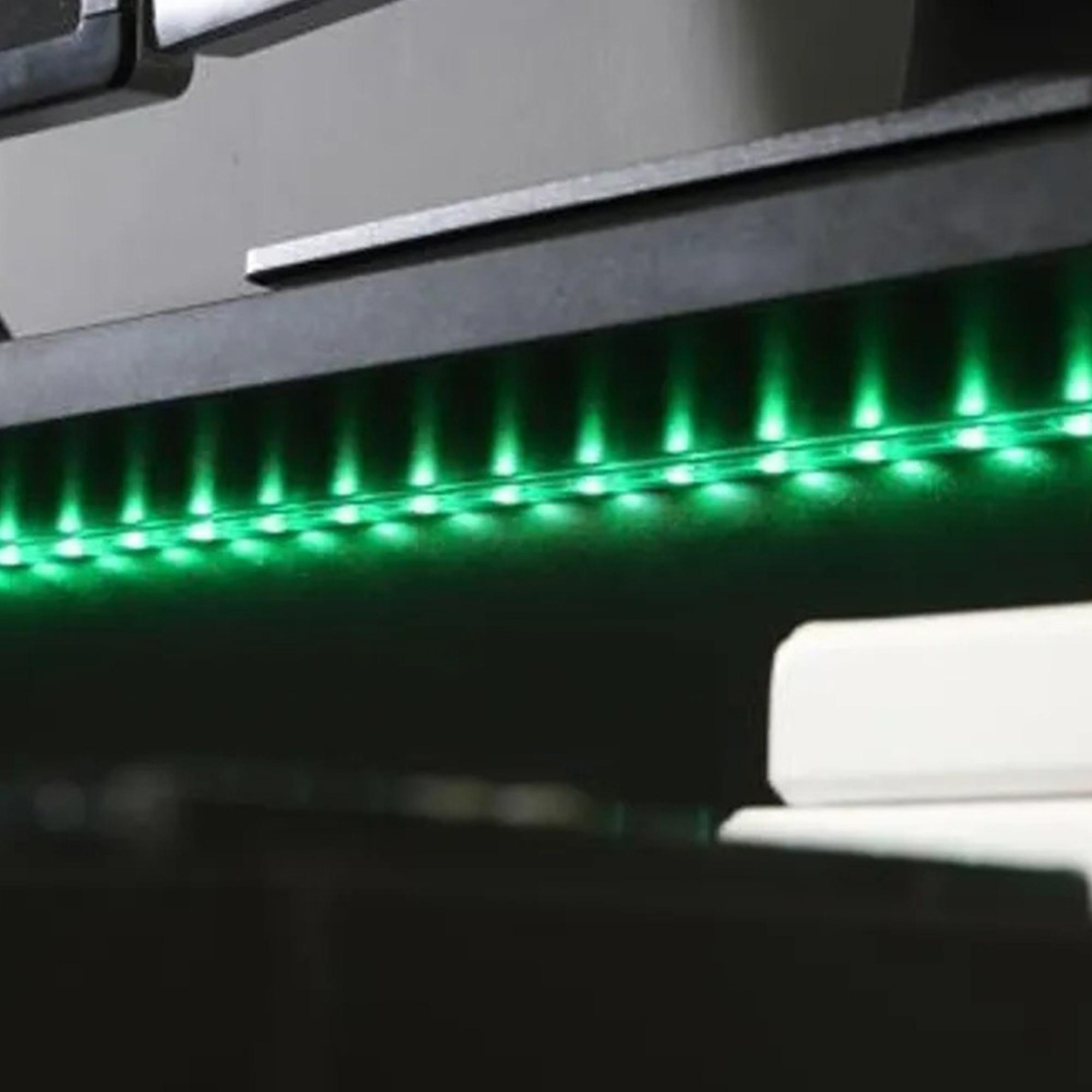 Tezaur Gaming Desk - LED Light - Black and Blue