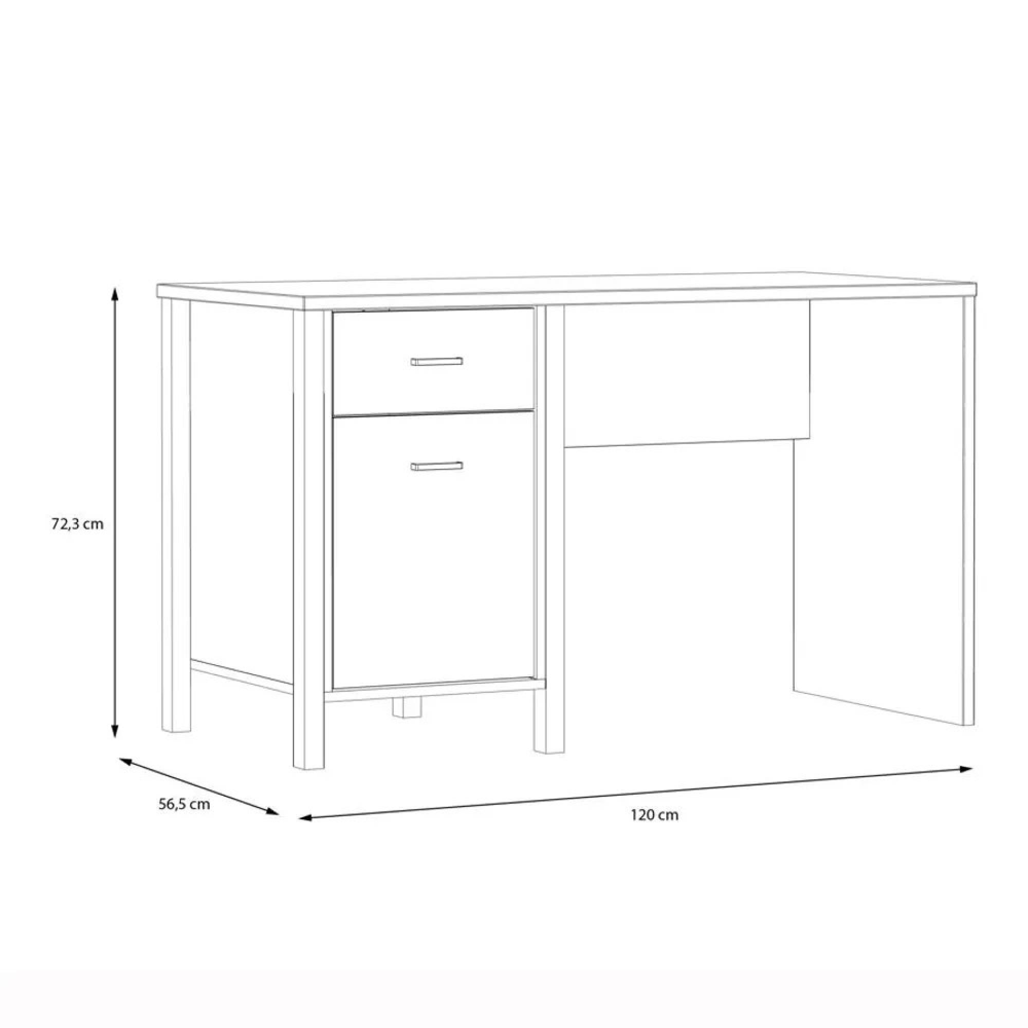 High Rock Desk - 1 Door - 1 Drawer - Oak