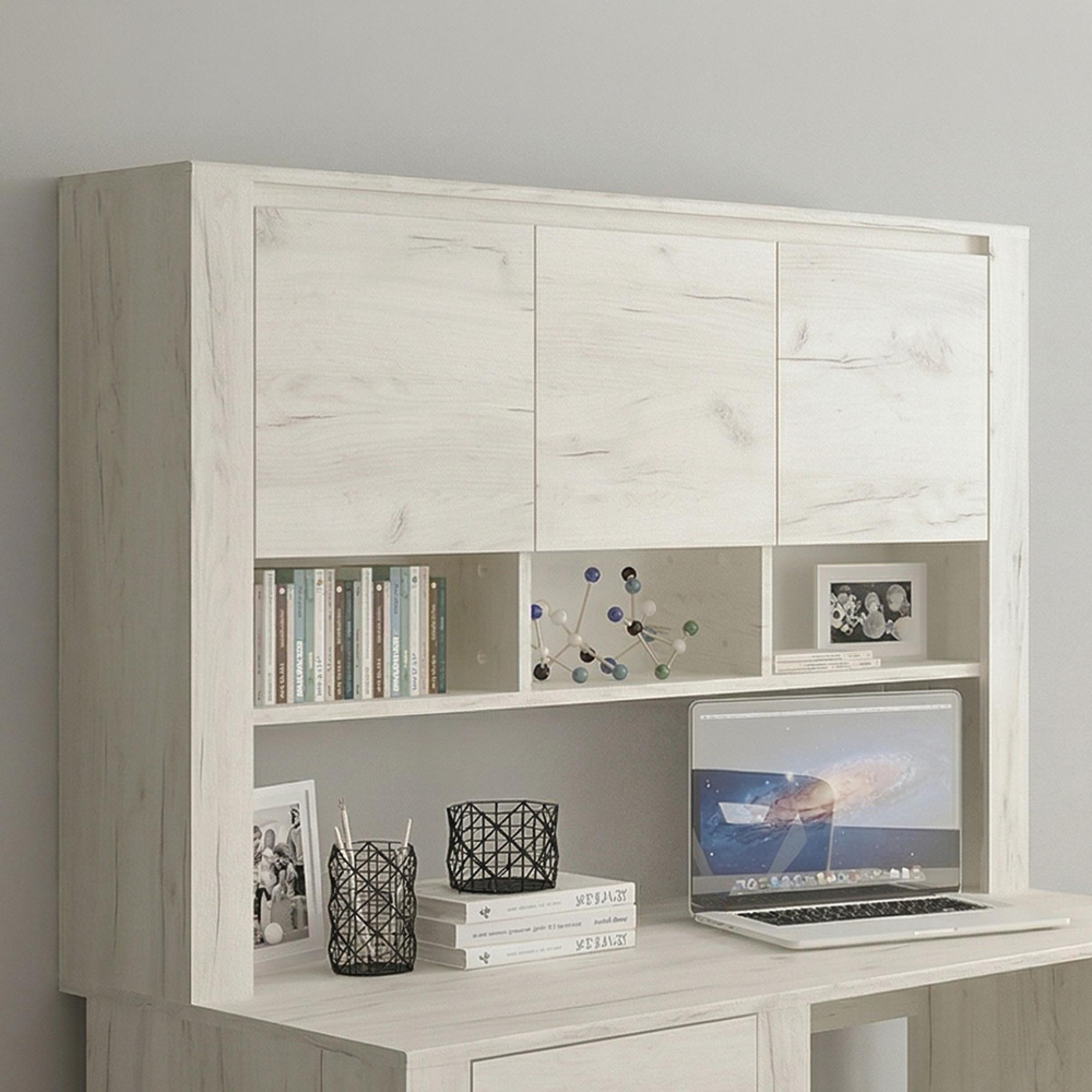 Angel Desk Top Unit - 3 Doors - White
