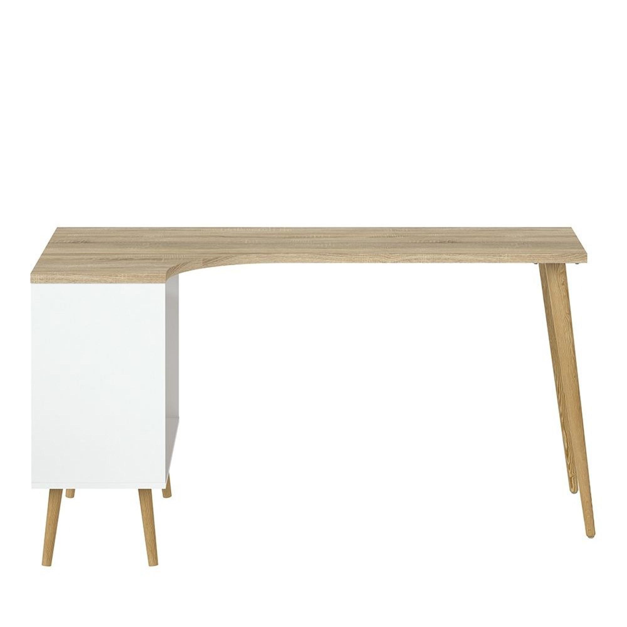 Oslo Desk - 2 Drawer - White and Oak