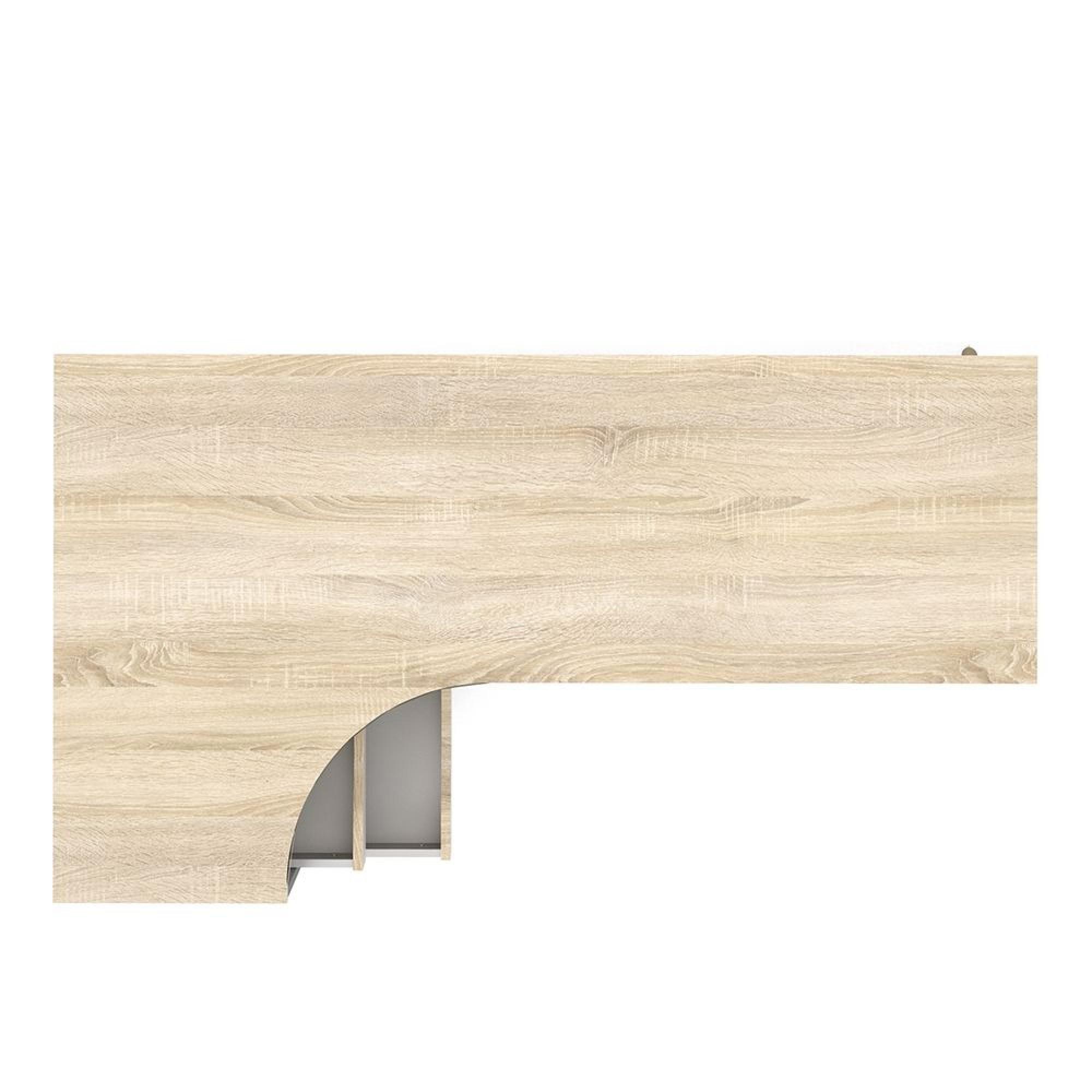 Oslo Desk - 2 Drawer - White and Oak