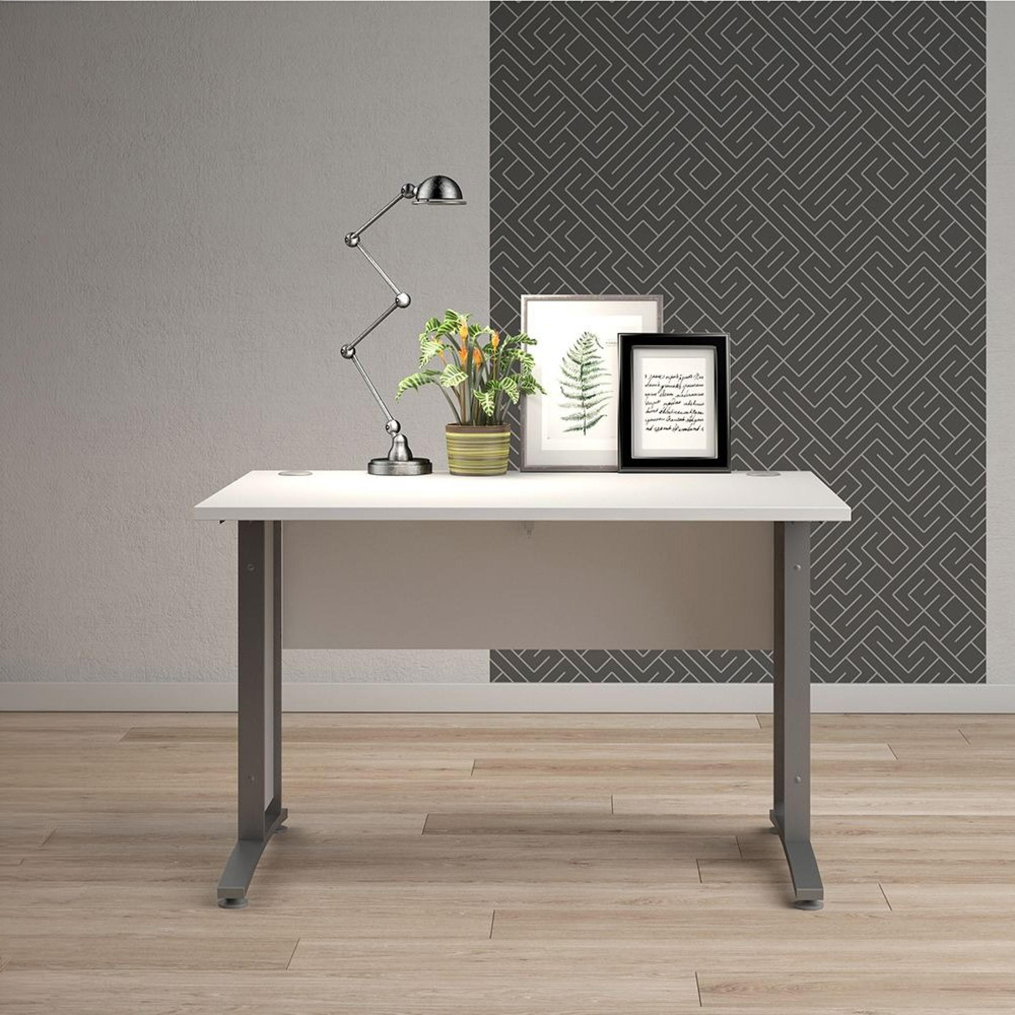 Prima Desk - 120cm - White and Grey
