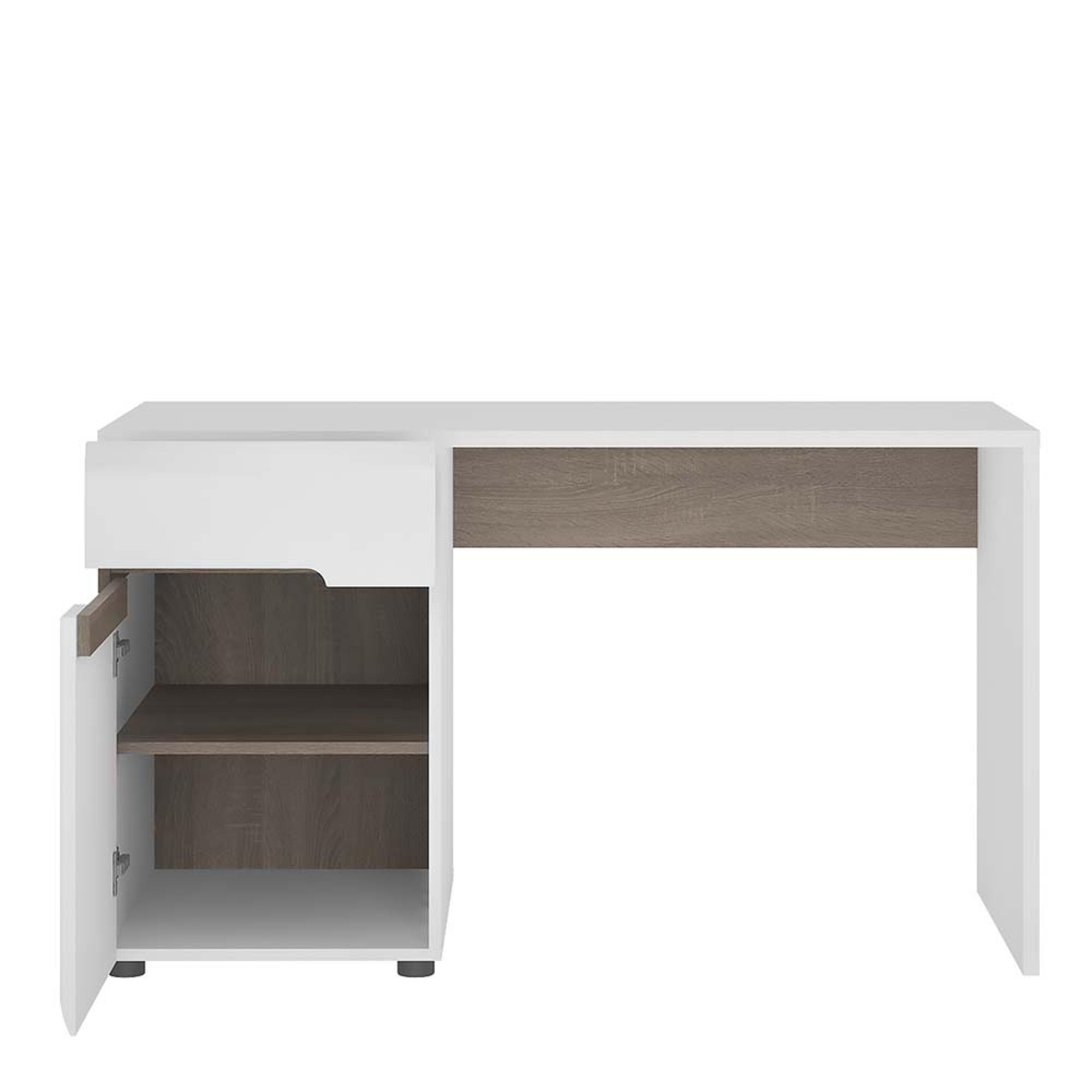 Chelsea Desk - 1 Door - 1 Drawer - White Gloss