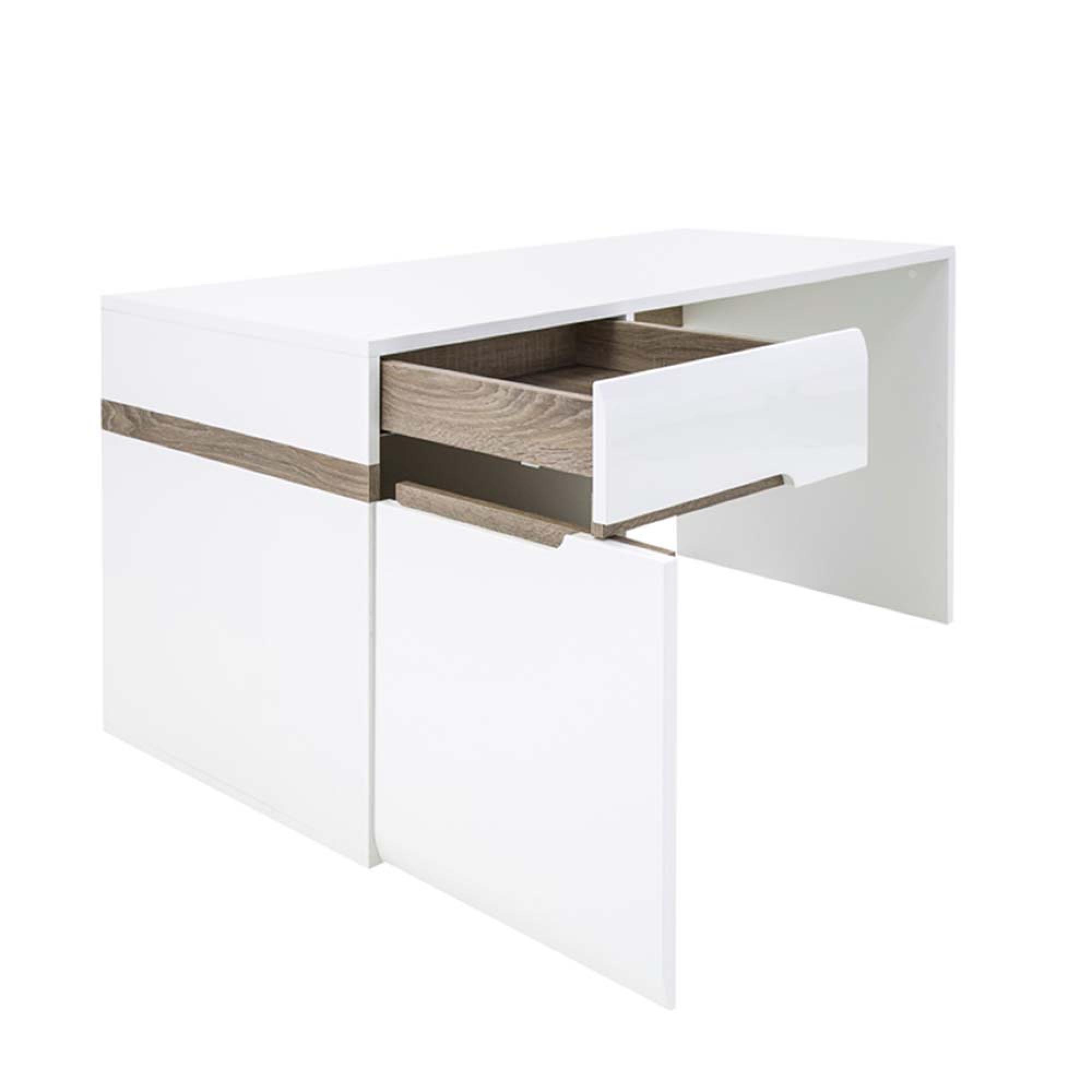 Chelsea Desk - 1 Door - 1 Drawer - White Gloss