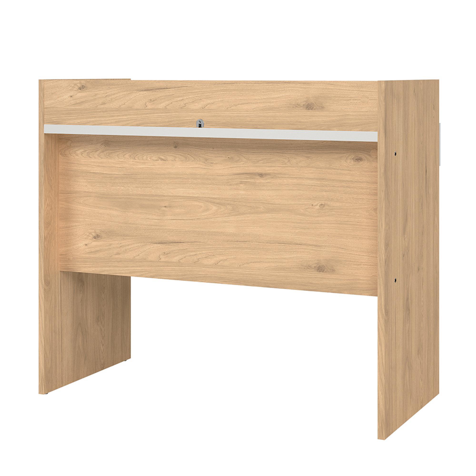 Function Plus Desk - 2 Drawer - Oak and White
