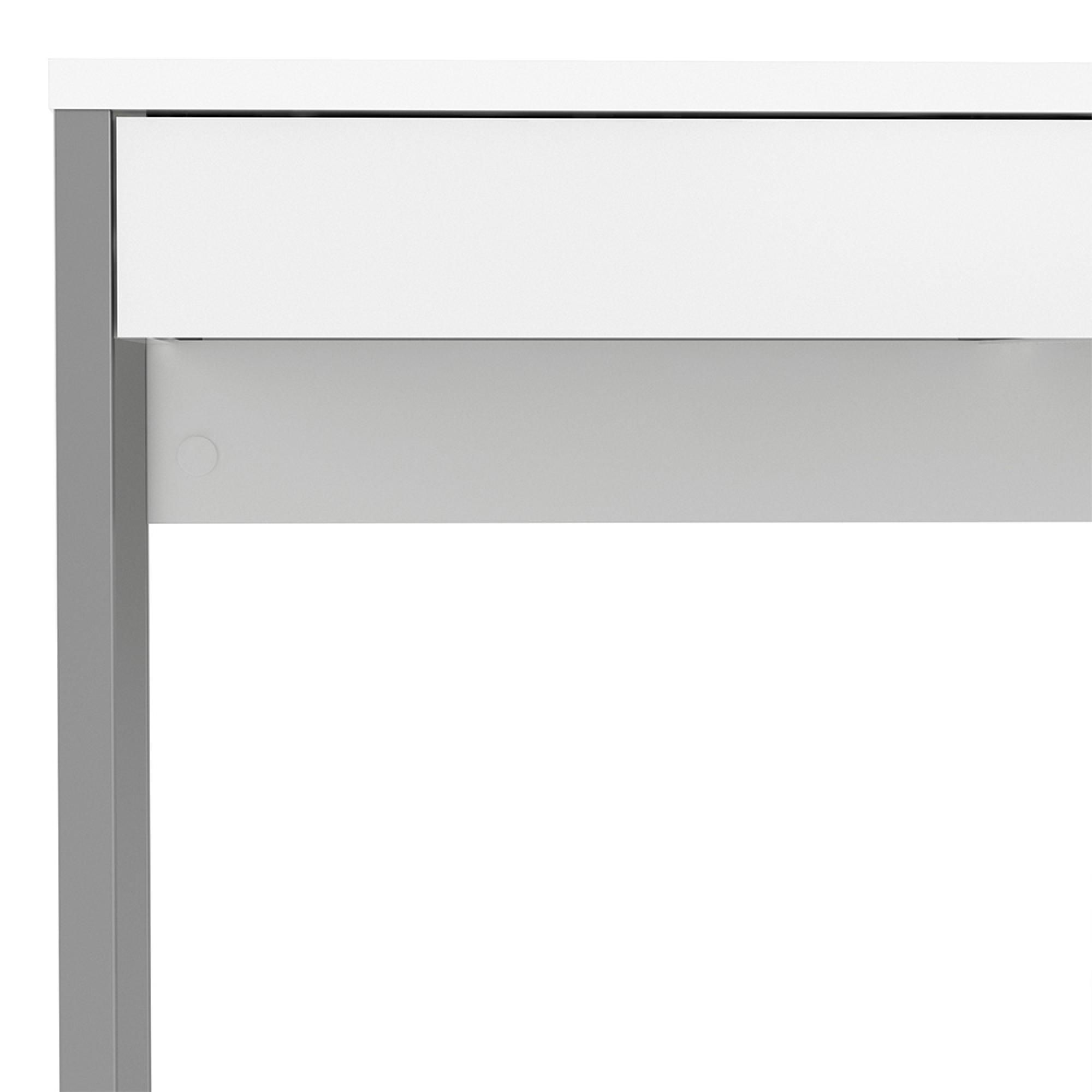 Function Plus Desk - 2 Drawer - White Gloss