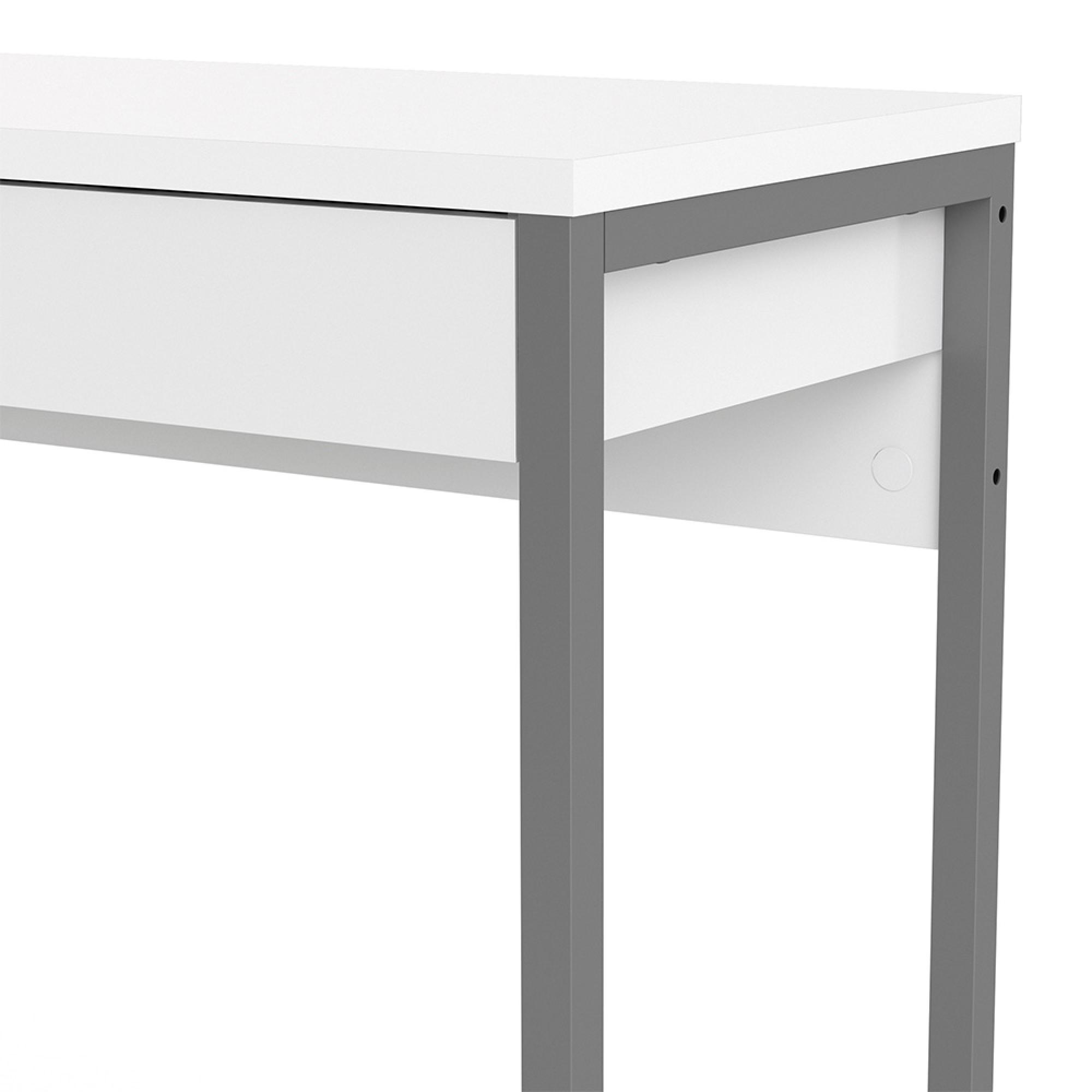 Function Plus Desk - 2 Drawer - White Gloss