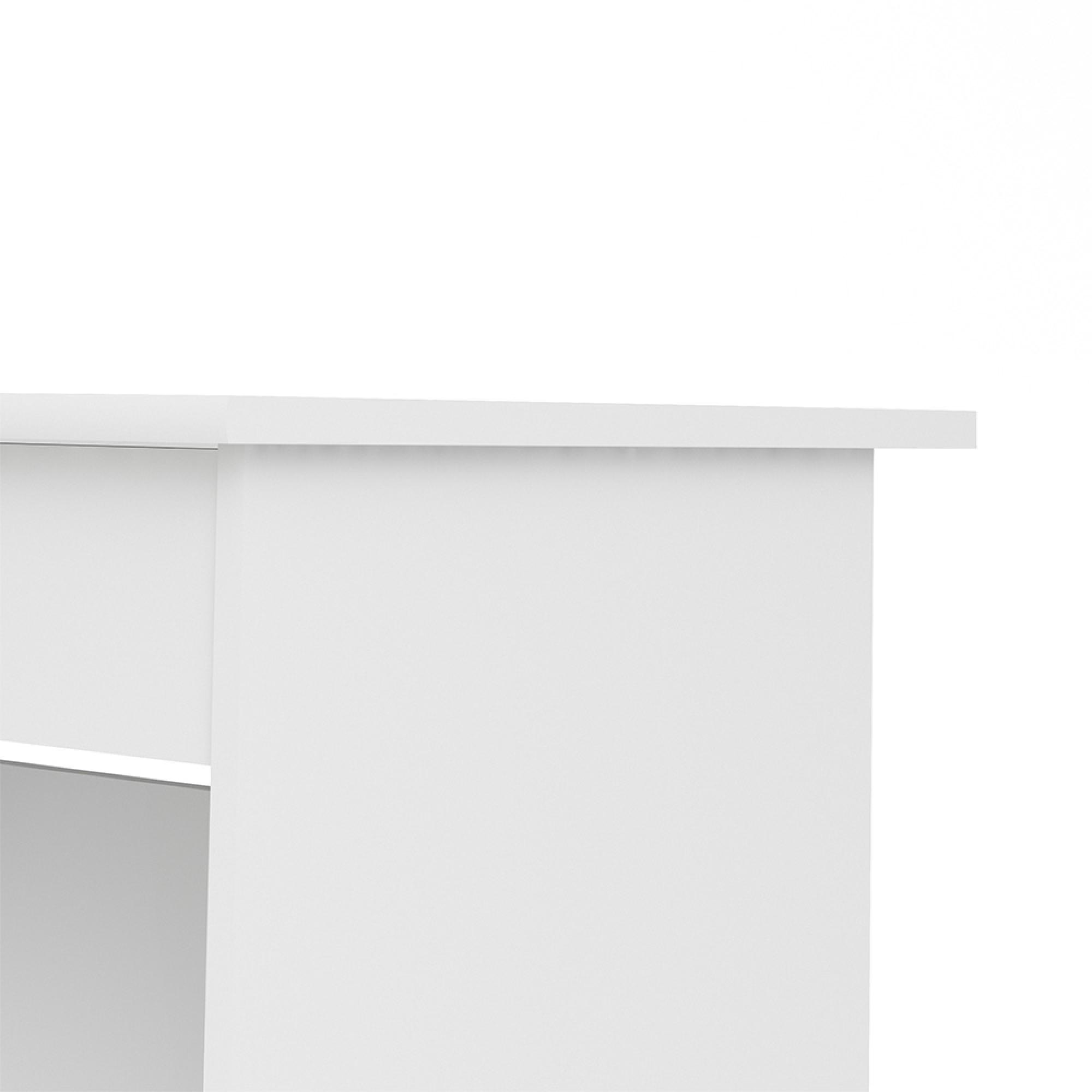 Function Plus Desk - 3+1 Handle Free Drawer - Single - White