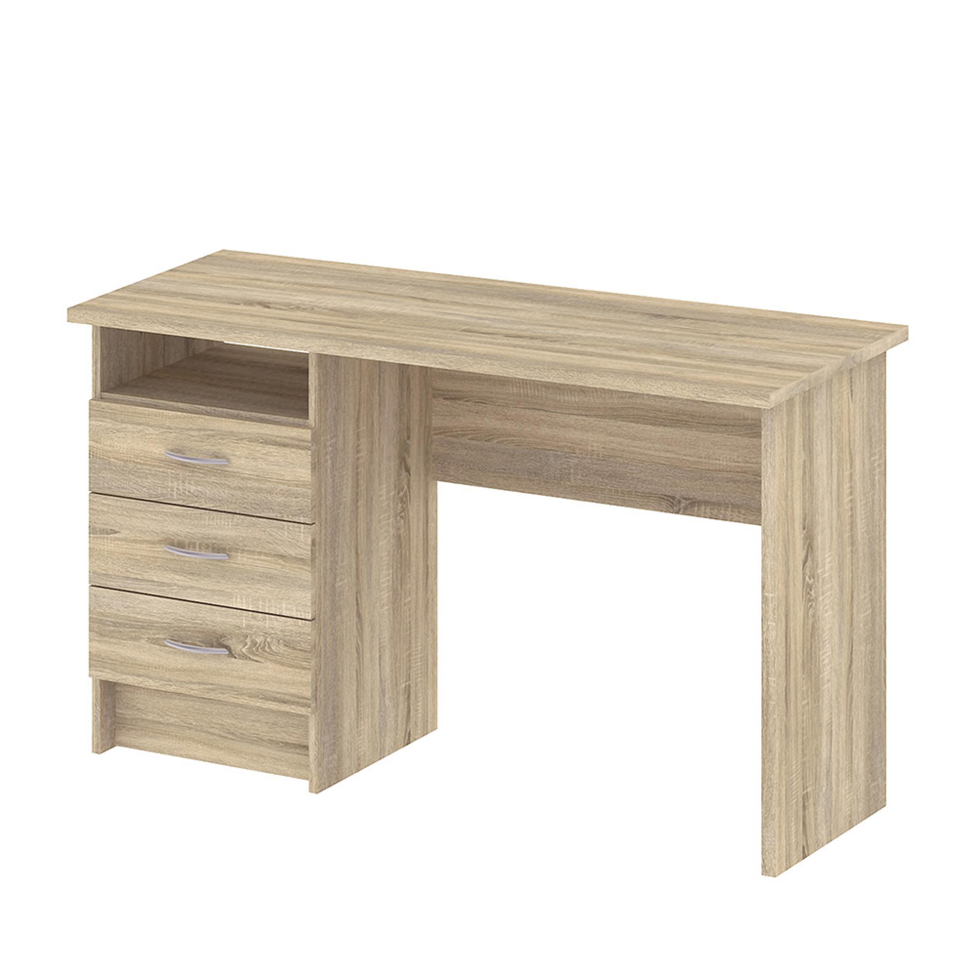 Function Plus Desk - 3 Drawer - Single - Oak