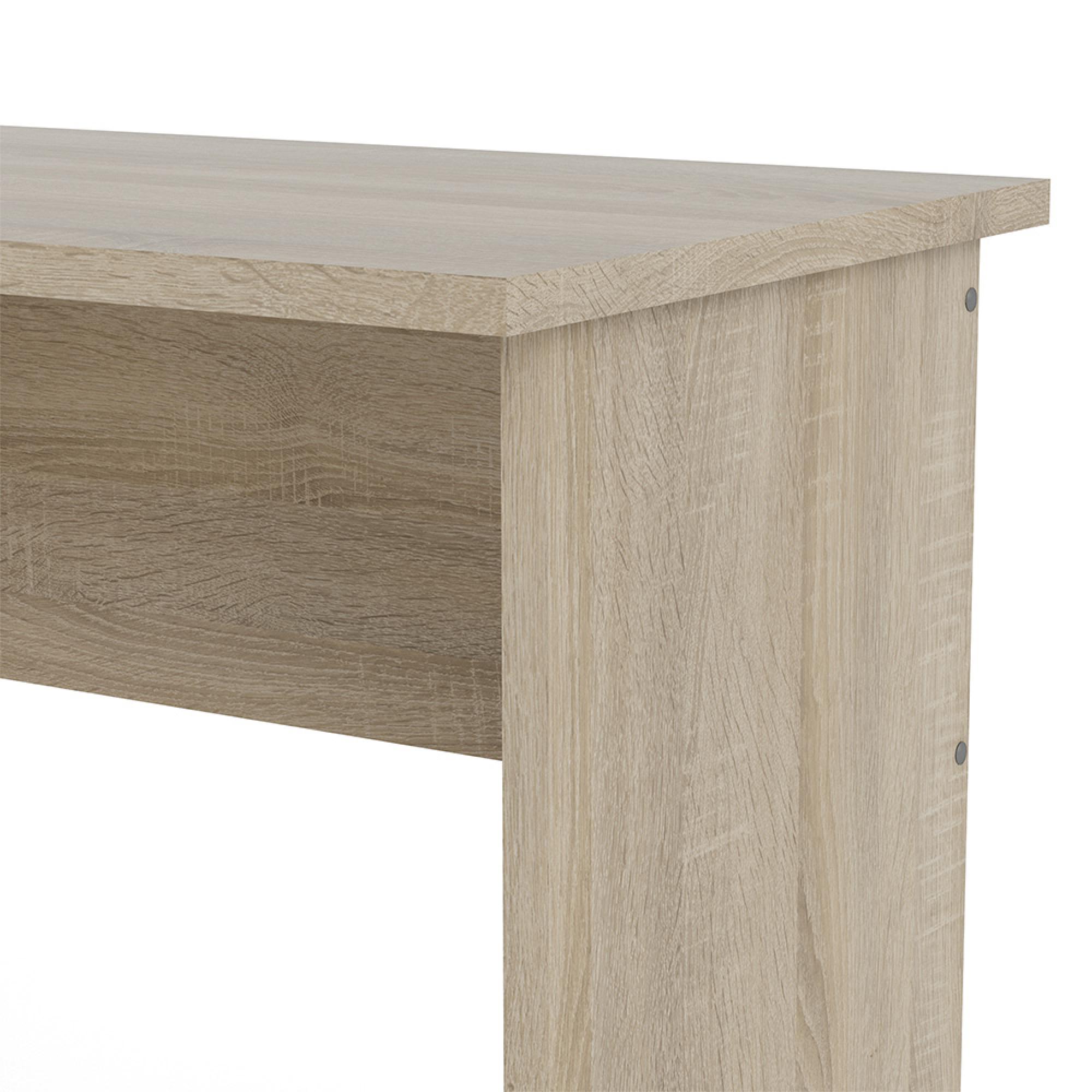 Function Plus Desk - 3 Drawer - Single - White and Oak