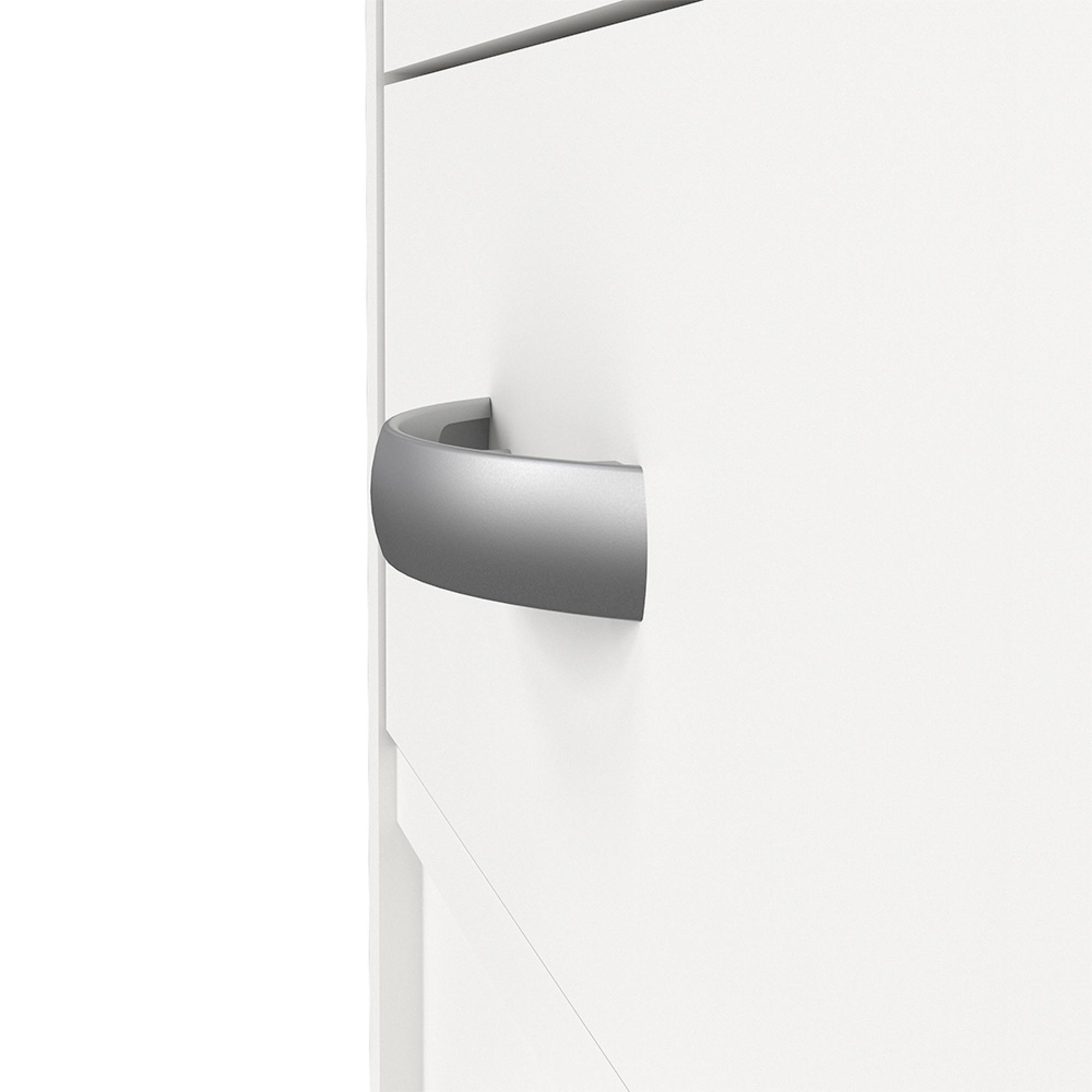 Function Plus Desk - 4+1 Handle Free Drawer - Single - White