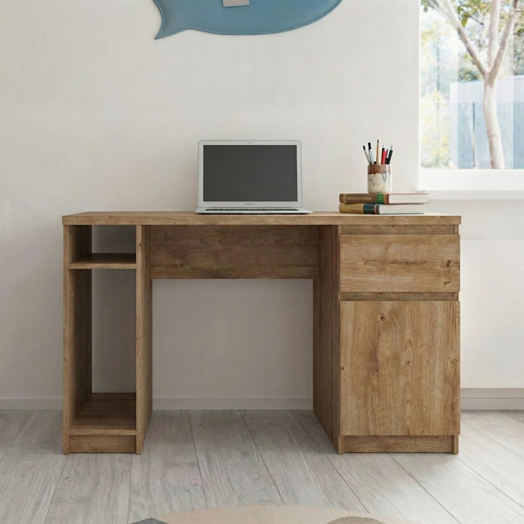 Fribo Desk - 1 Door - 1 Drawer - Oak