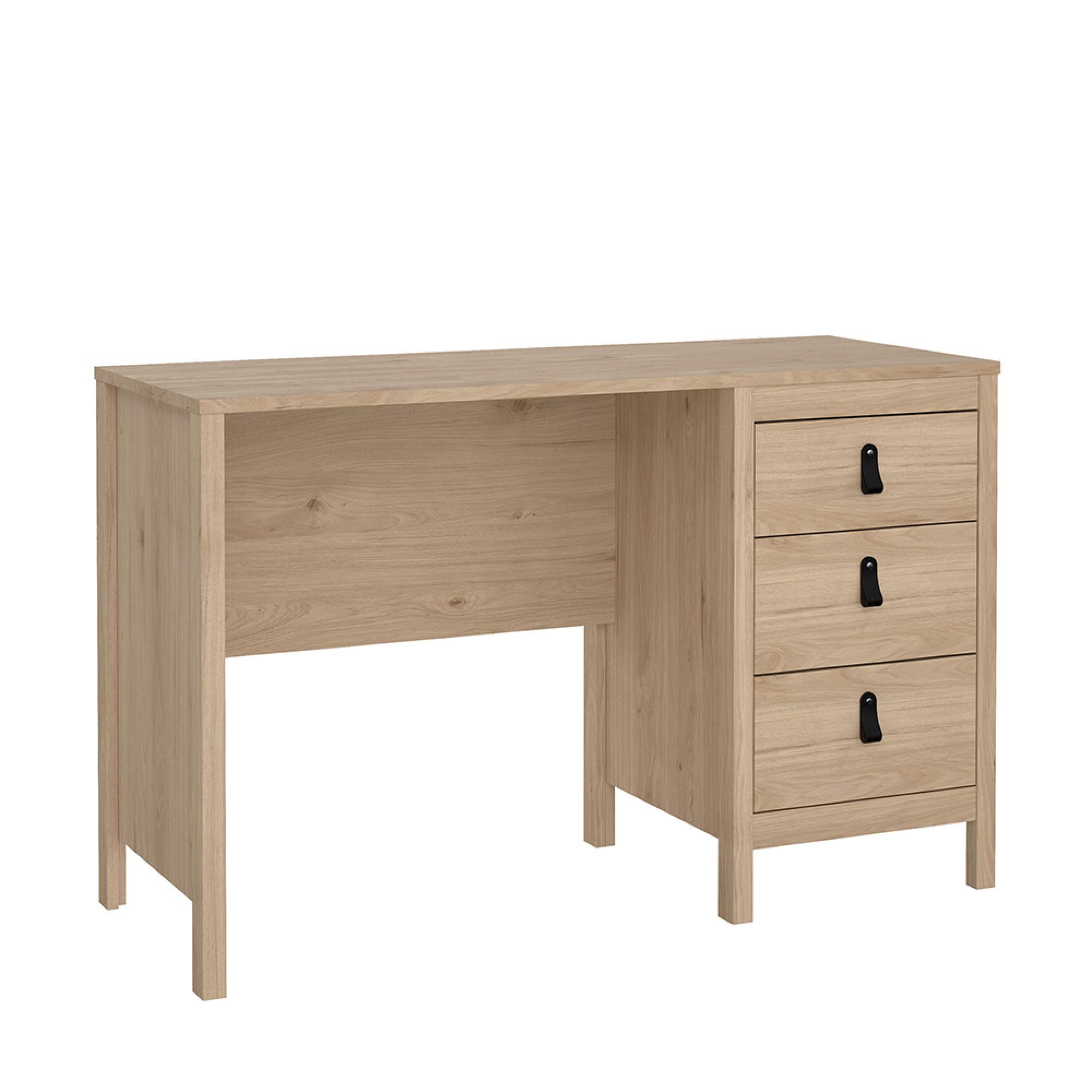 Barcelona Desk - 3 Drawer - Jackson Hickory Oak