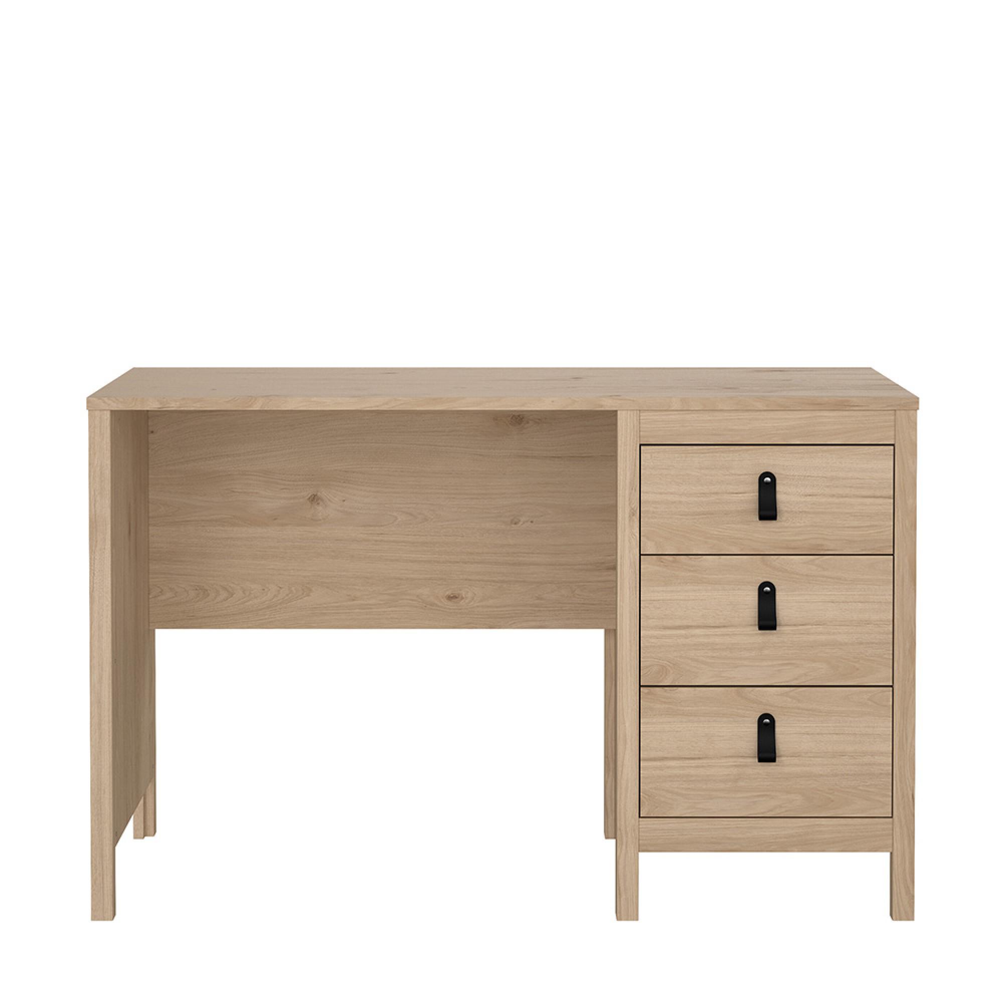 Barcelona Desk - 3 Drawer - Jackson Hickory Oak