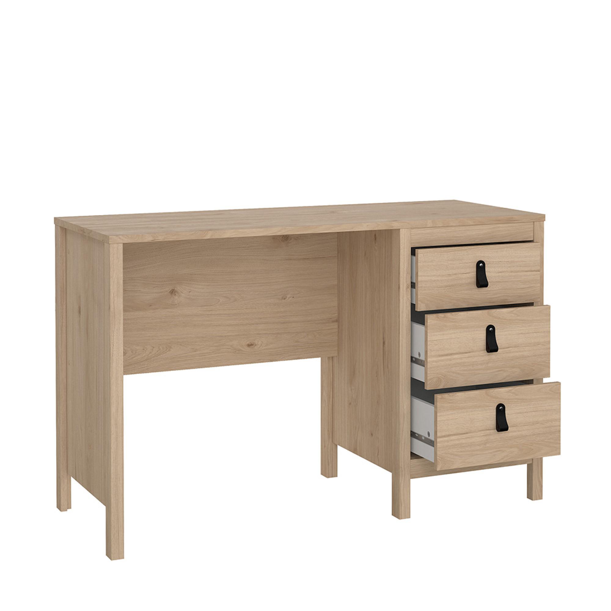 Barcelona Desk - 3 Drawer - Jackson Hickory Oak