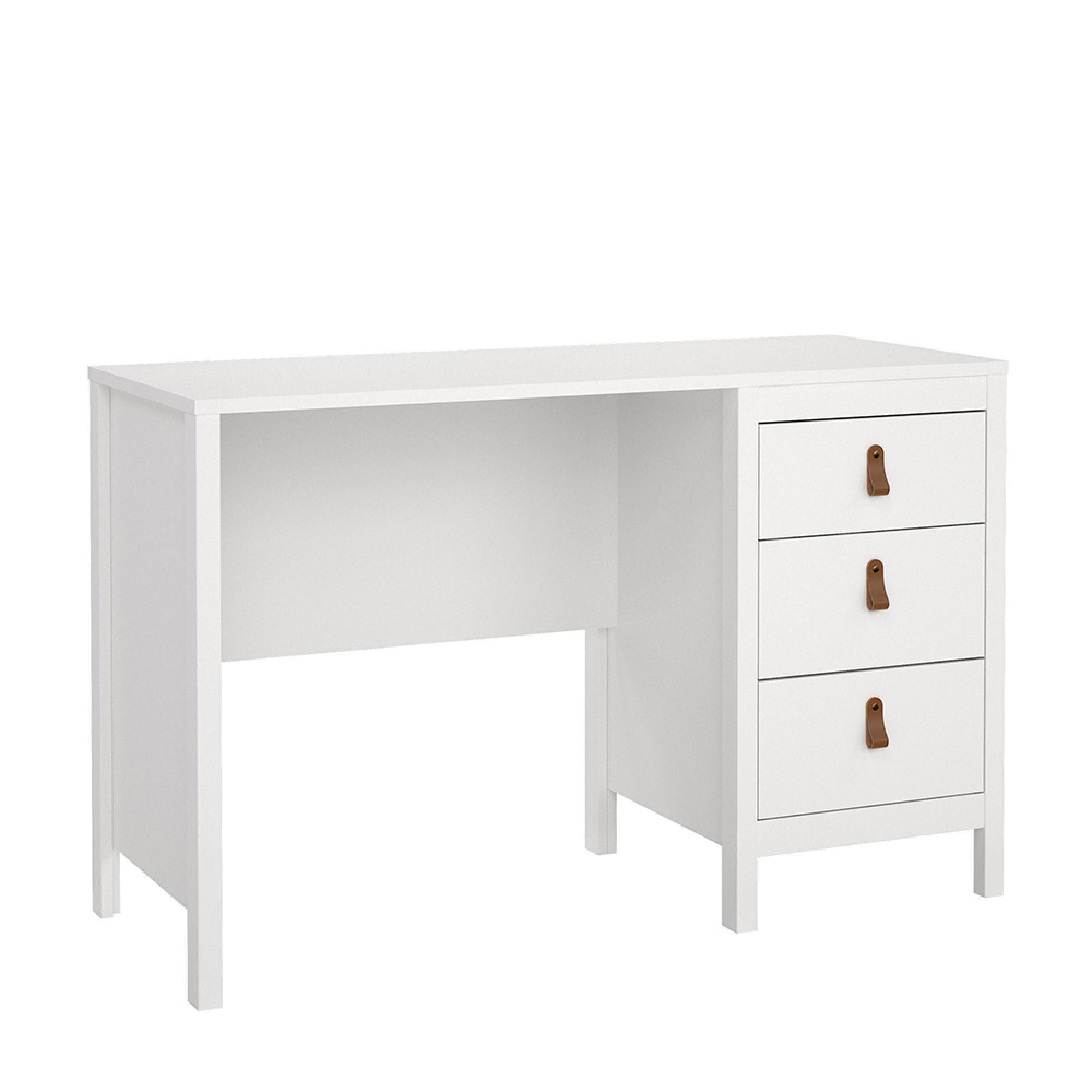 Barcelona Desk - 3 Drawer - White