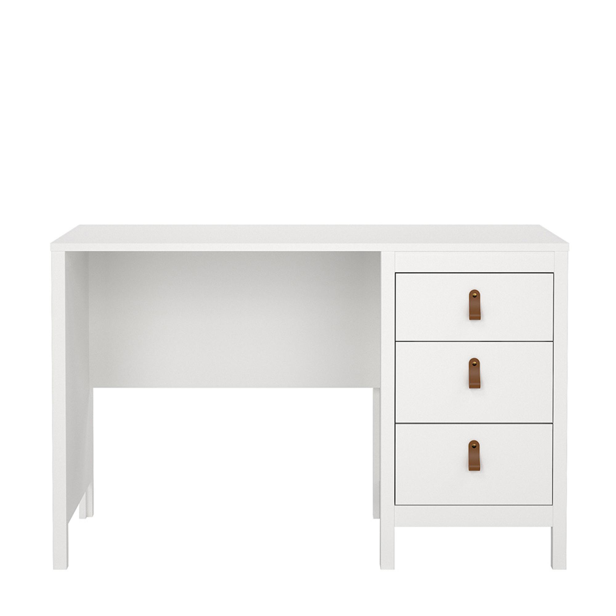 Barcelona Desk - 3 Drawer - White