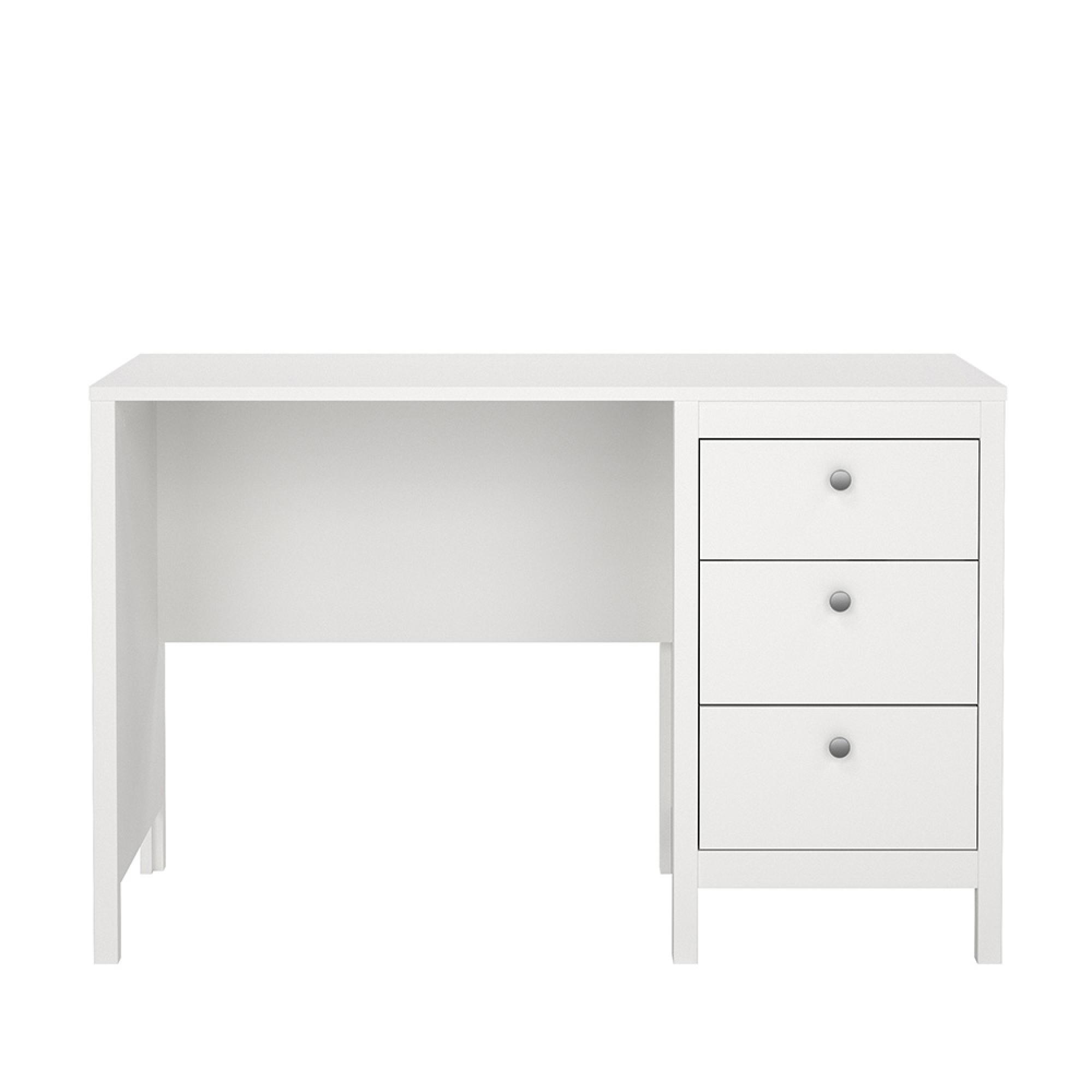 Madrid Desk - 3 Drawer - White