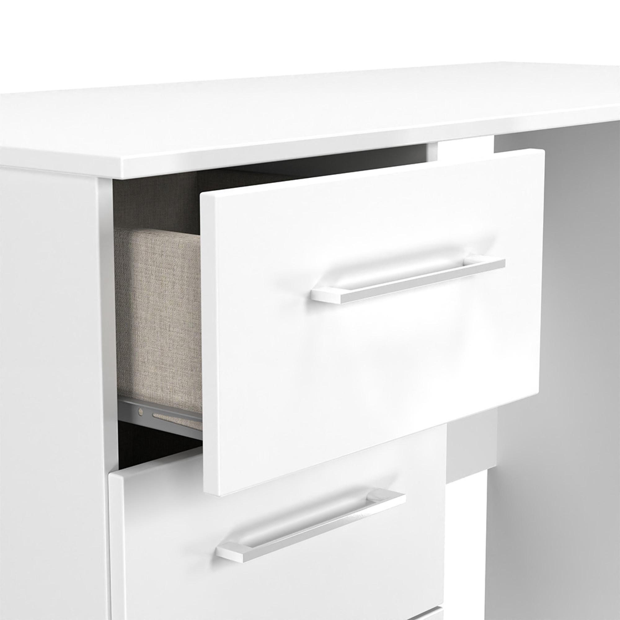 Worcester Desk - 3 Drawer - White