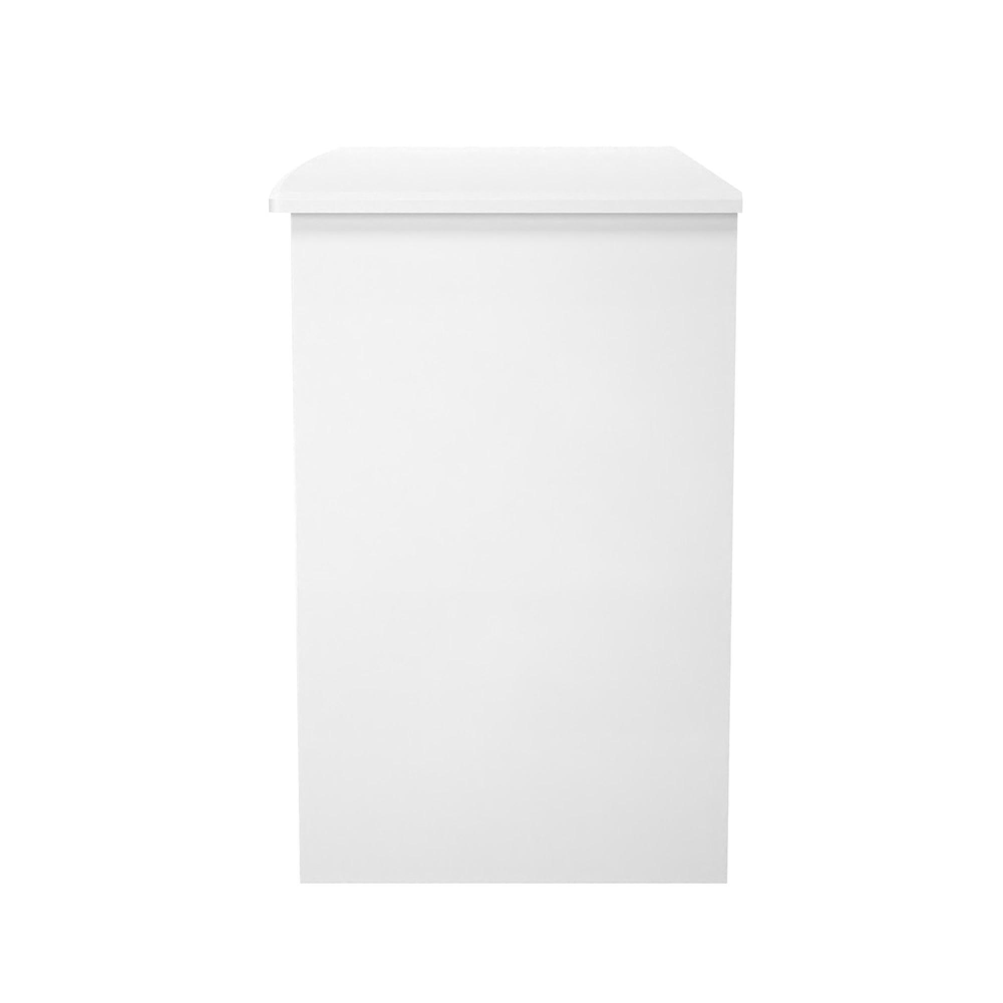 Camden Desk - 3 Drawer - White Gloss