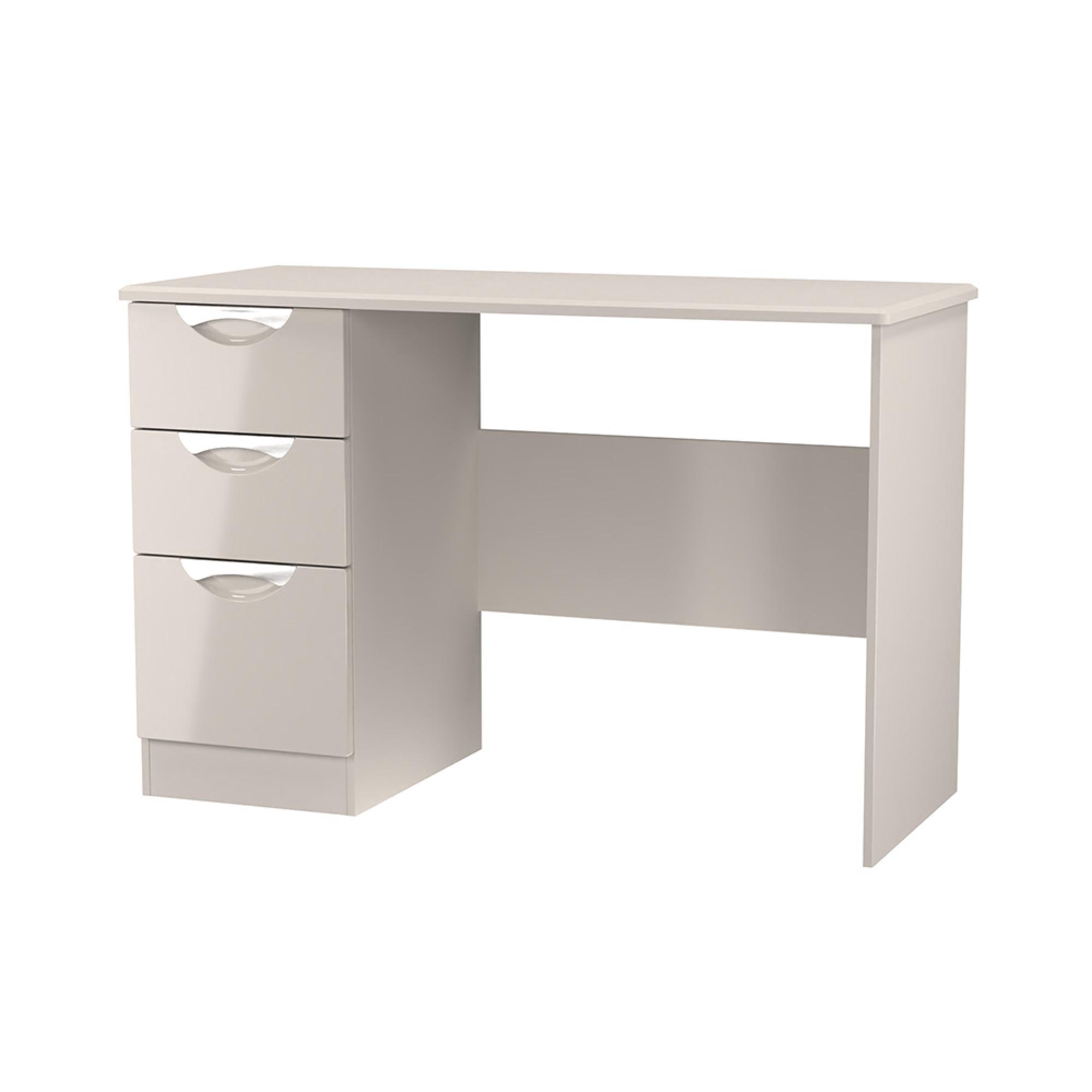 Camden Desk - 3 Drawer - Gloss Cashmere