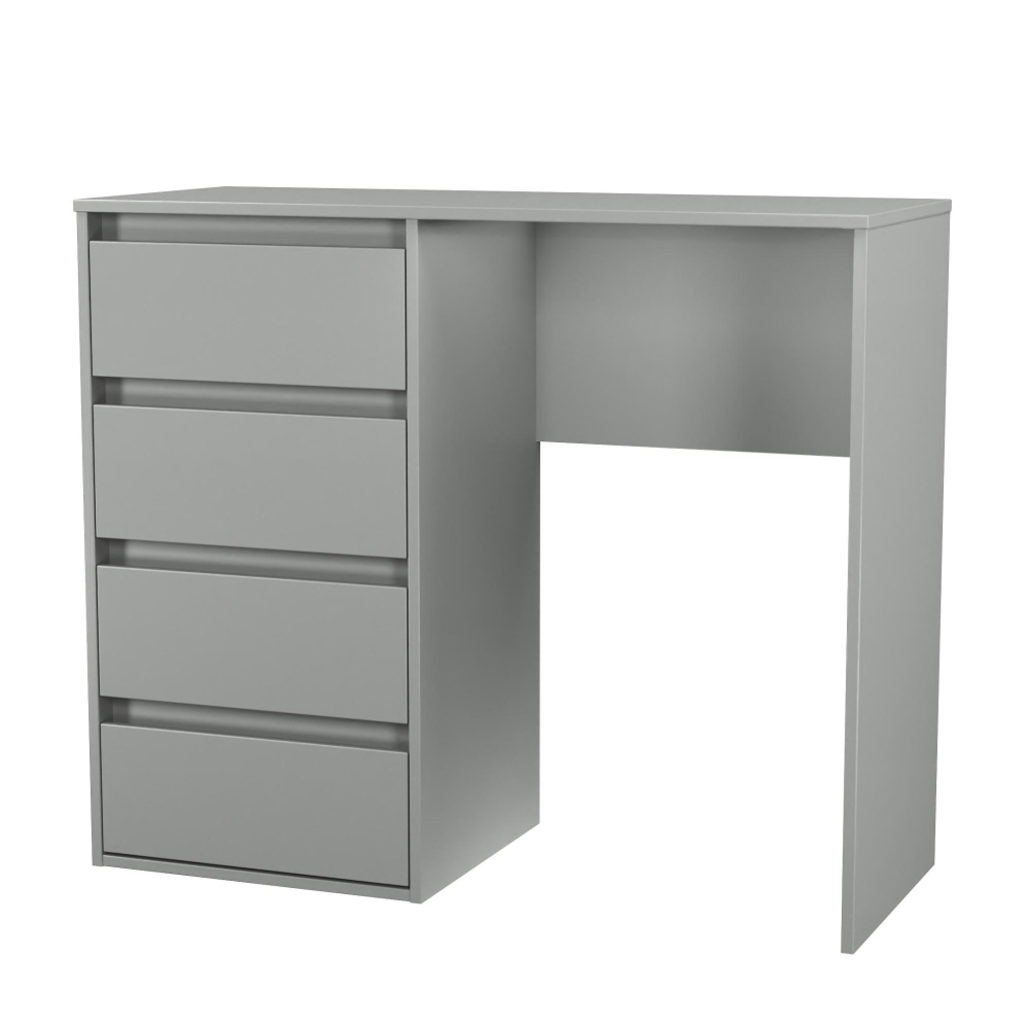 Leona Desk - 4 Drawer - Dusk Grey
