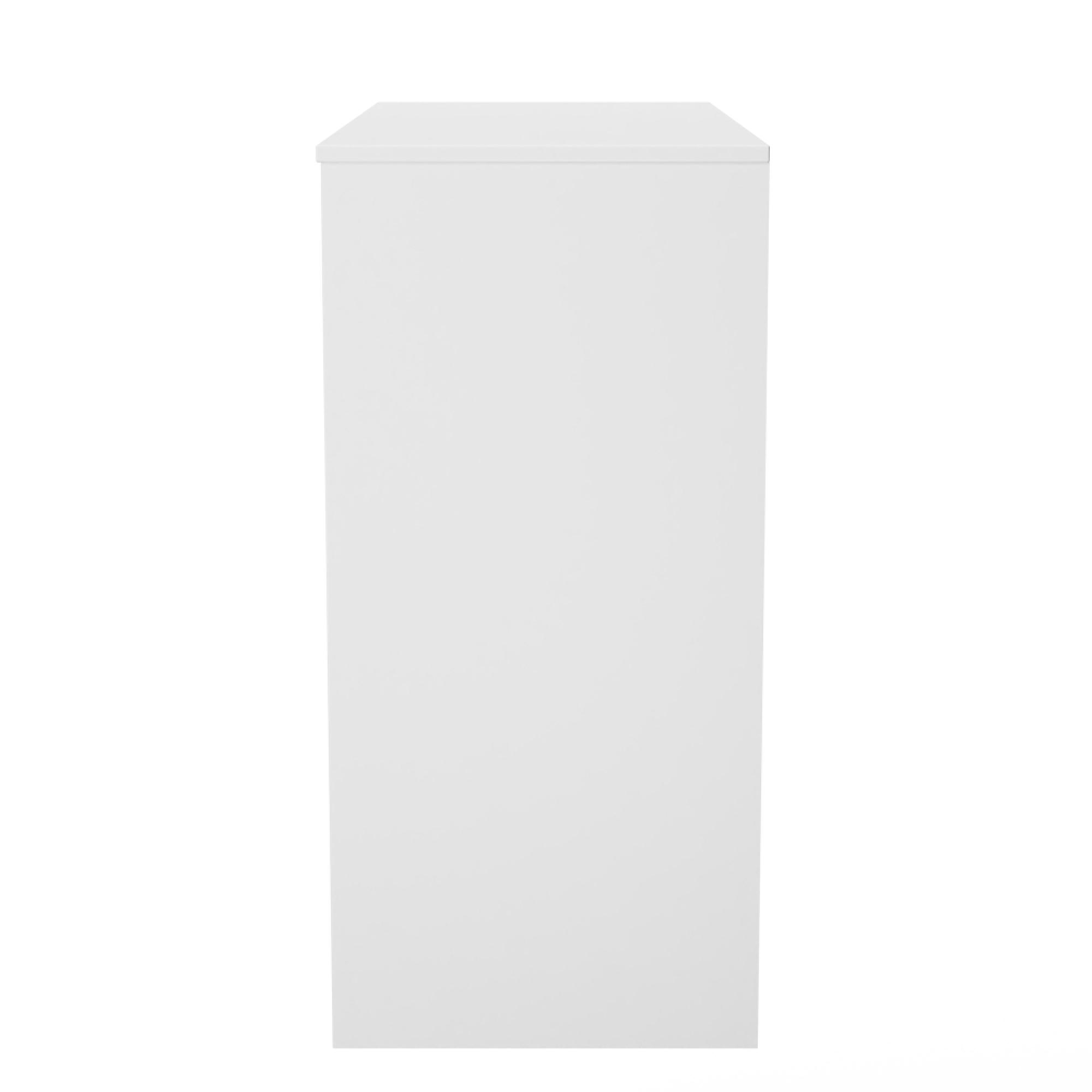 Leona Desk - 4 Drawer - White Matt