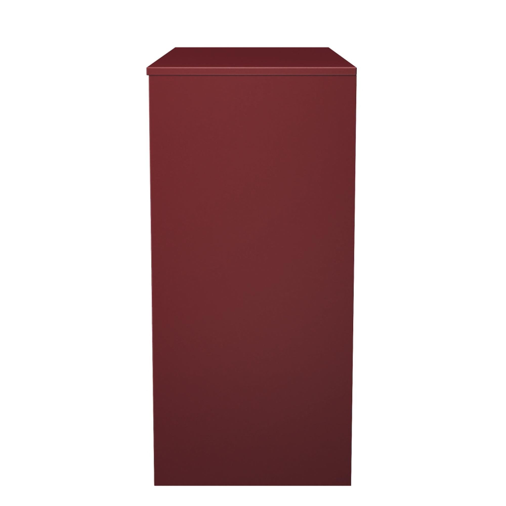 Leona Desk - 4 Drawer - Red Matt