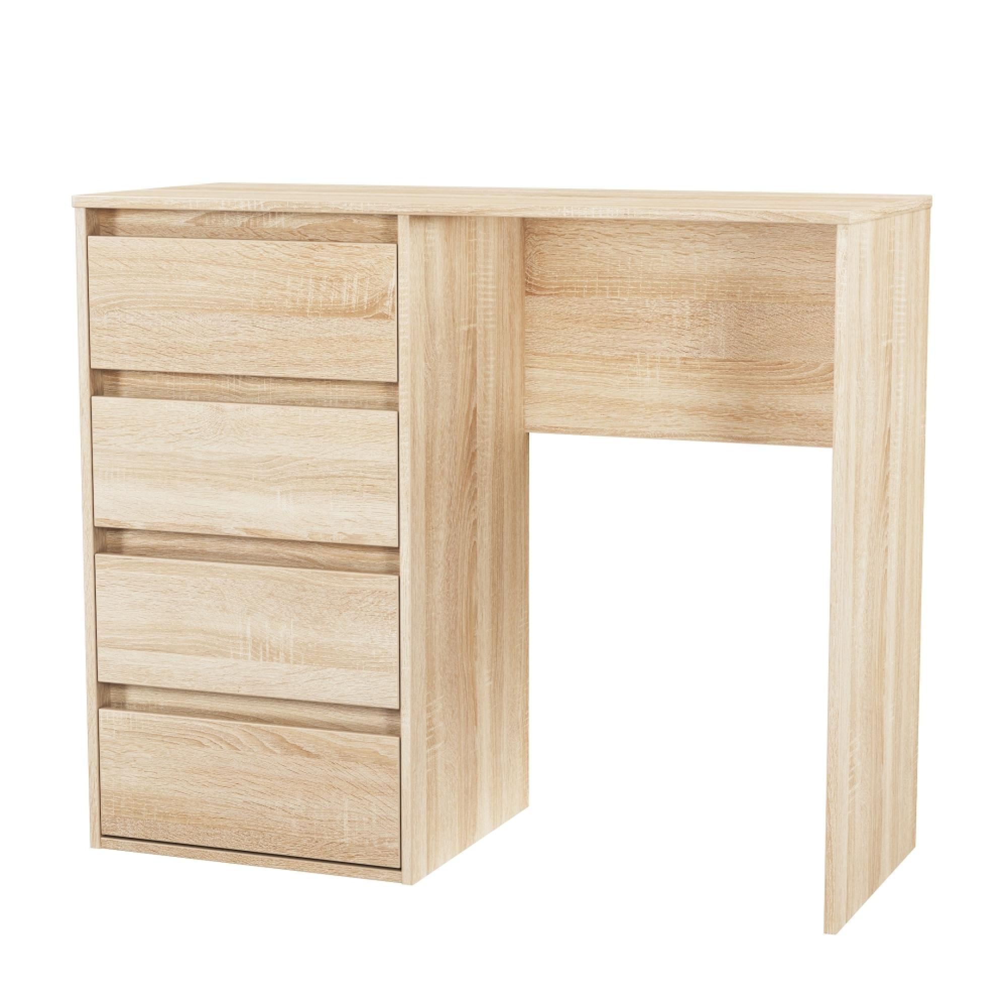 Leona Desk - 4 Drawer - Bardolino Oak