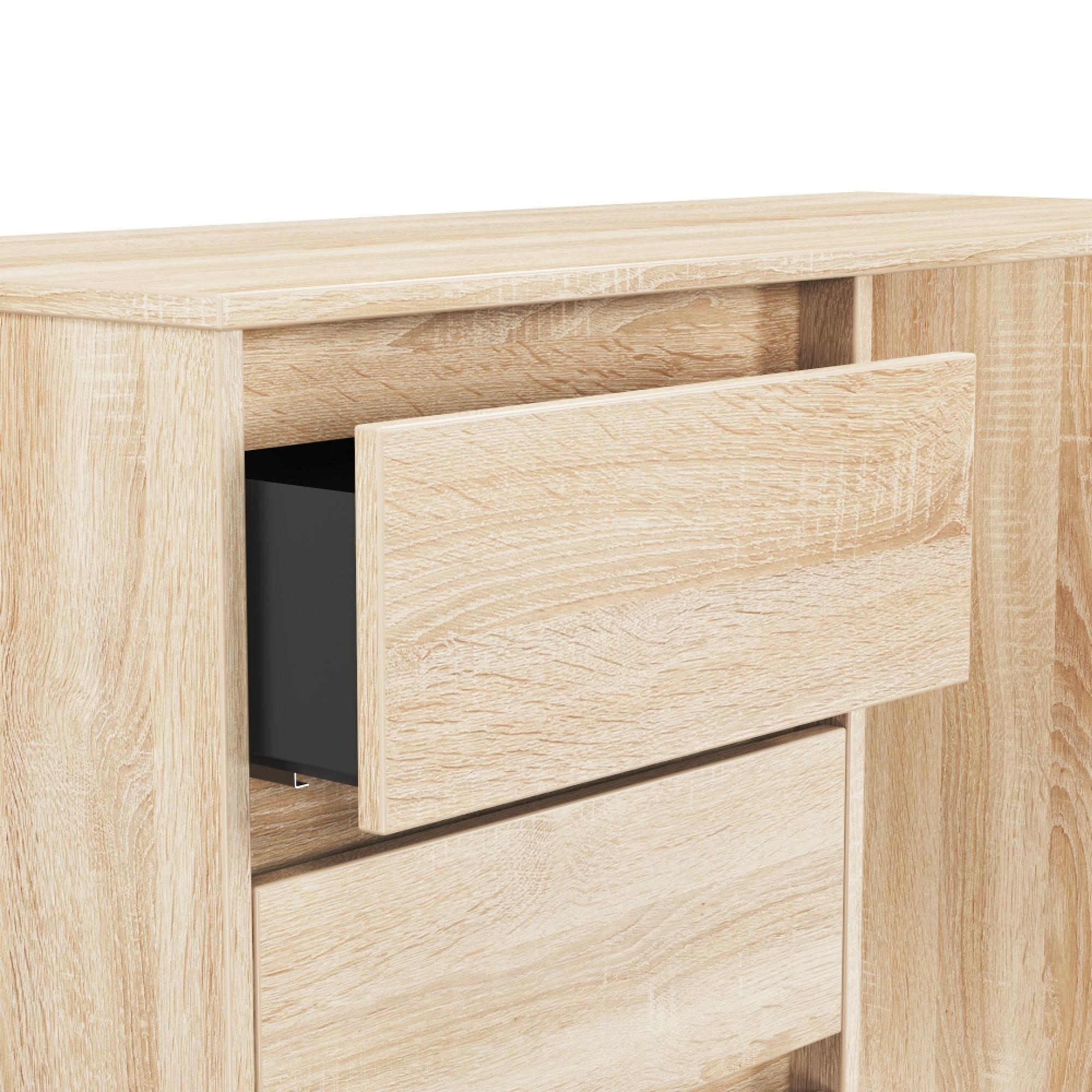 Leona Desk - 4 Drawer - Bardolino Oak