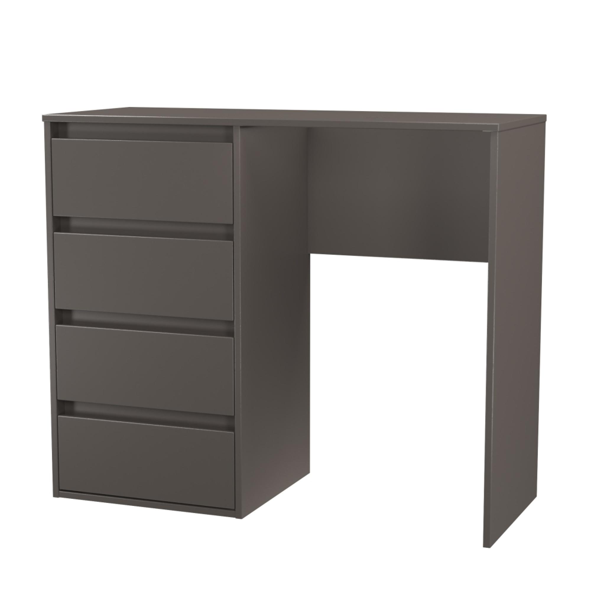 Leona Desk - 4 Drawer - Graphite