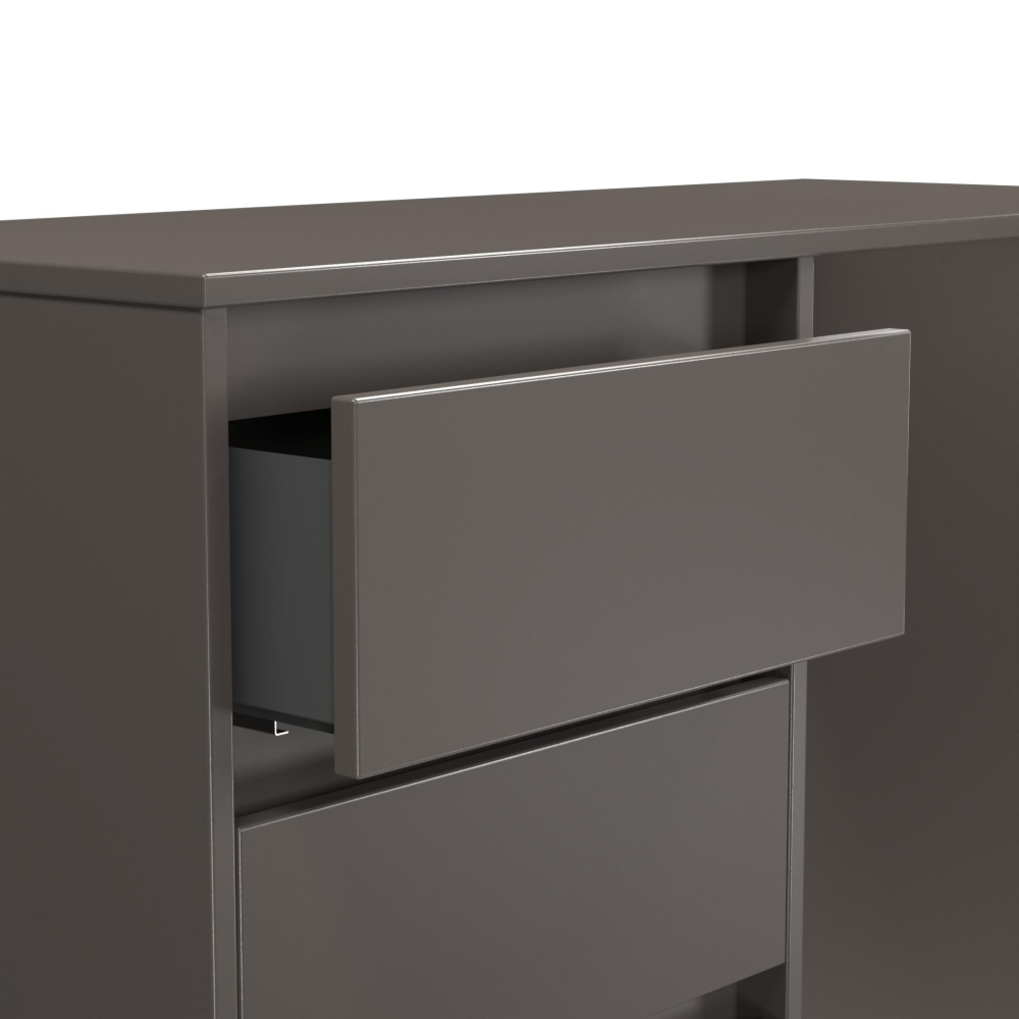 Leona Desk - 4 Drawer - Graphite