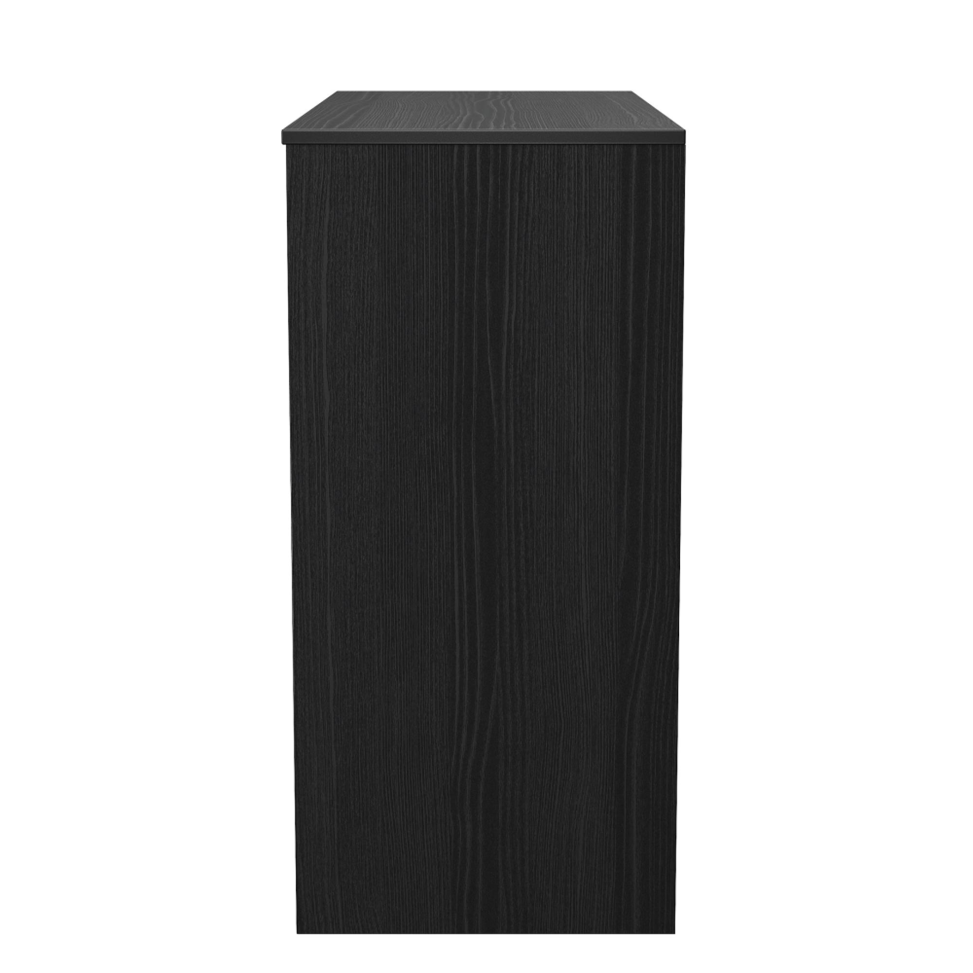 Leona Desk - 4 Drawer - Black Ash