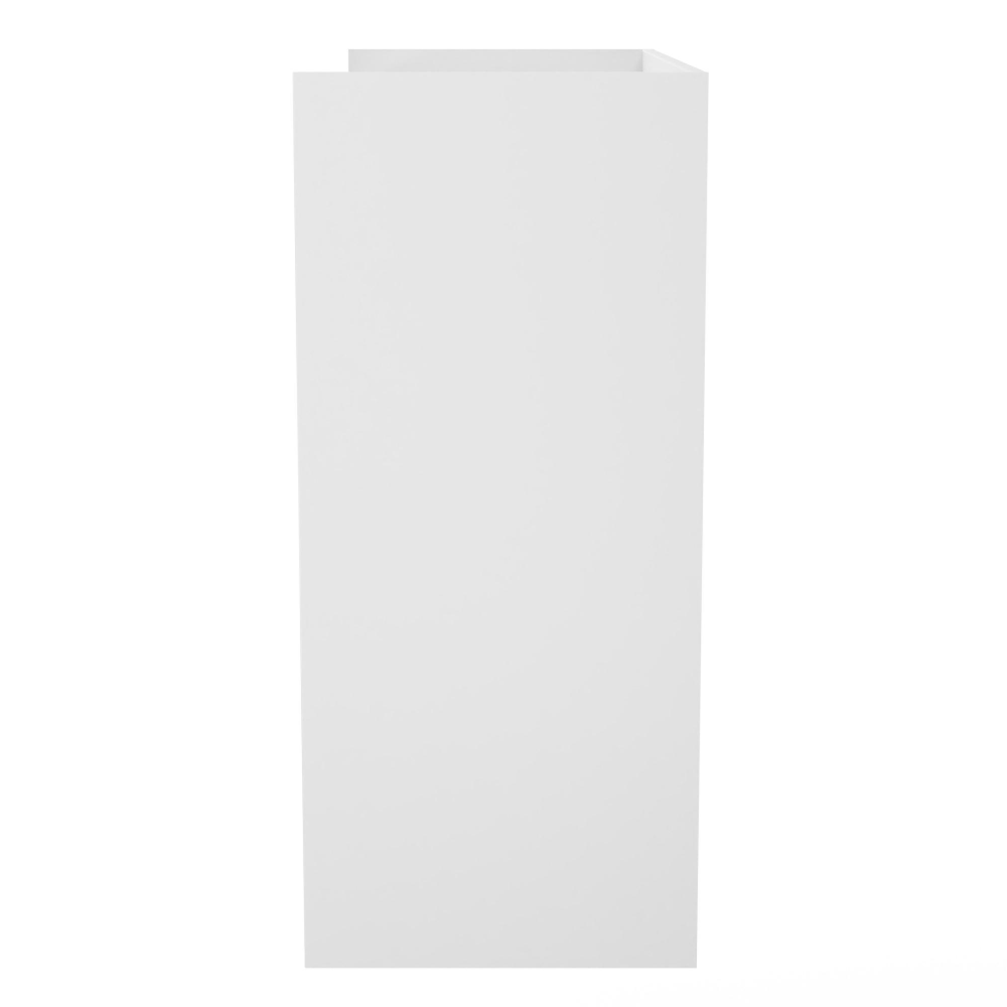 Osaka Desk - 4 Drawer - White Matt Fluted
