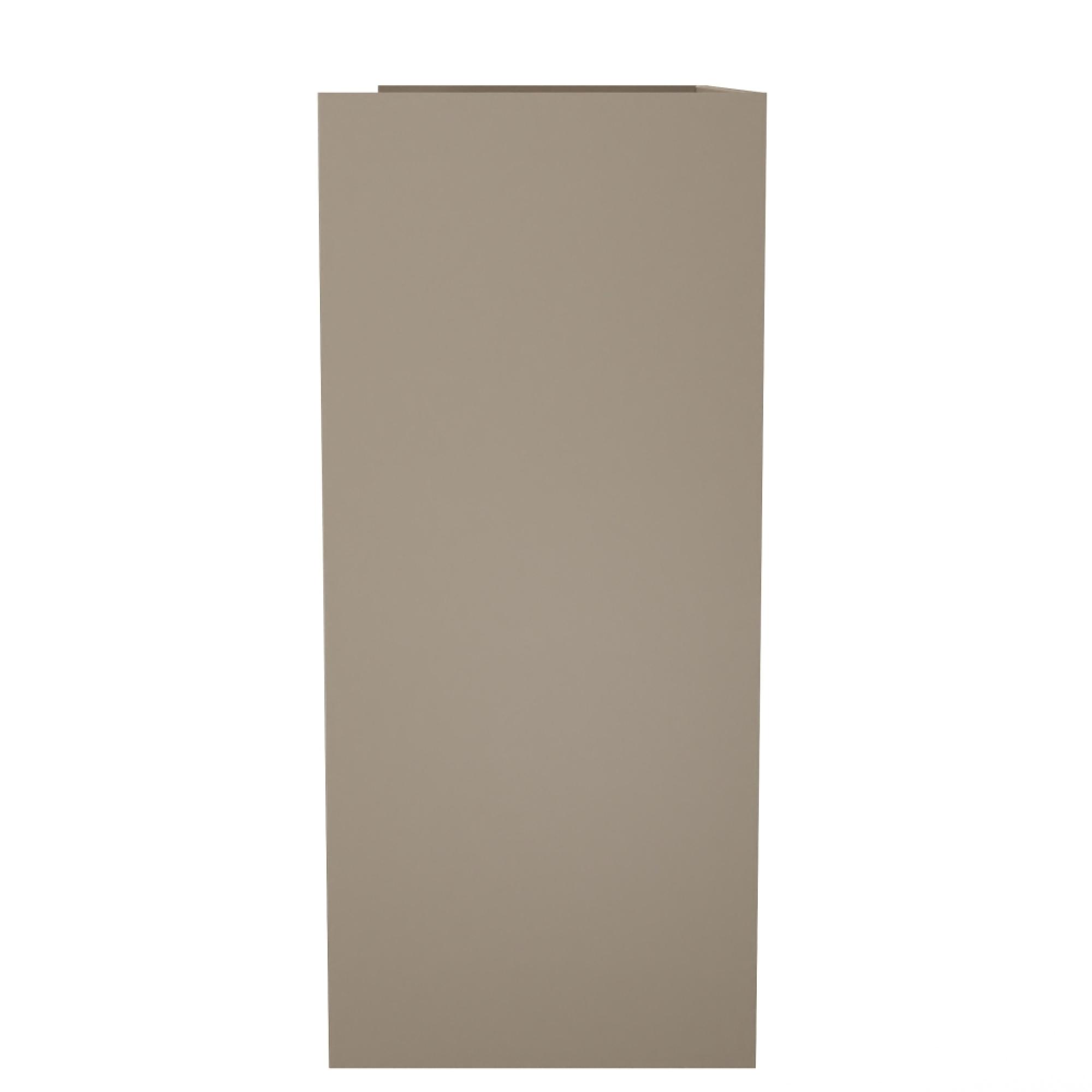 Osaka Desk - 4 Drawer - Mushroom Matt Fluted