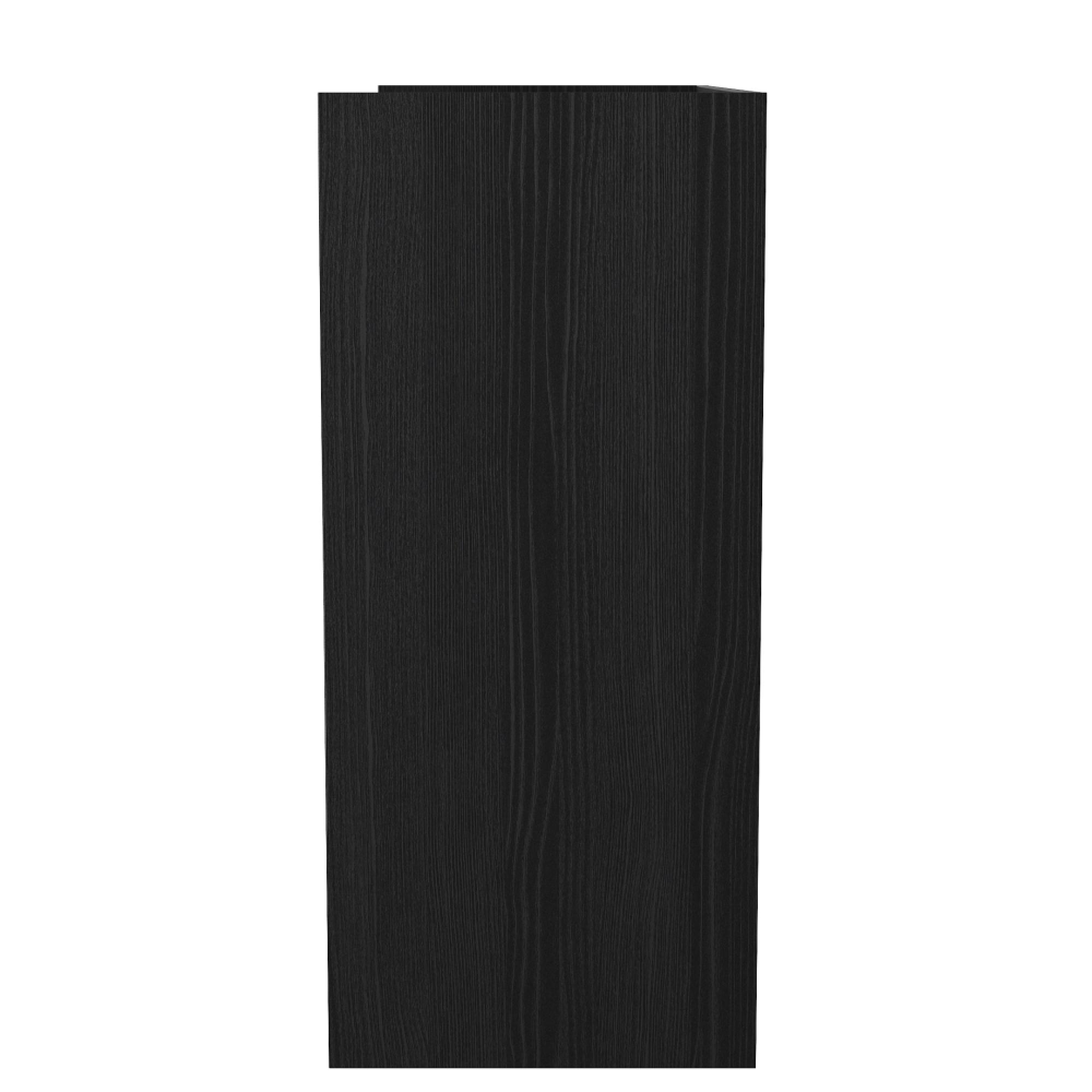 Osaka Desk - 4 Drawer - Black Ash Fluted