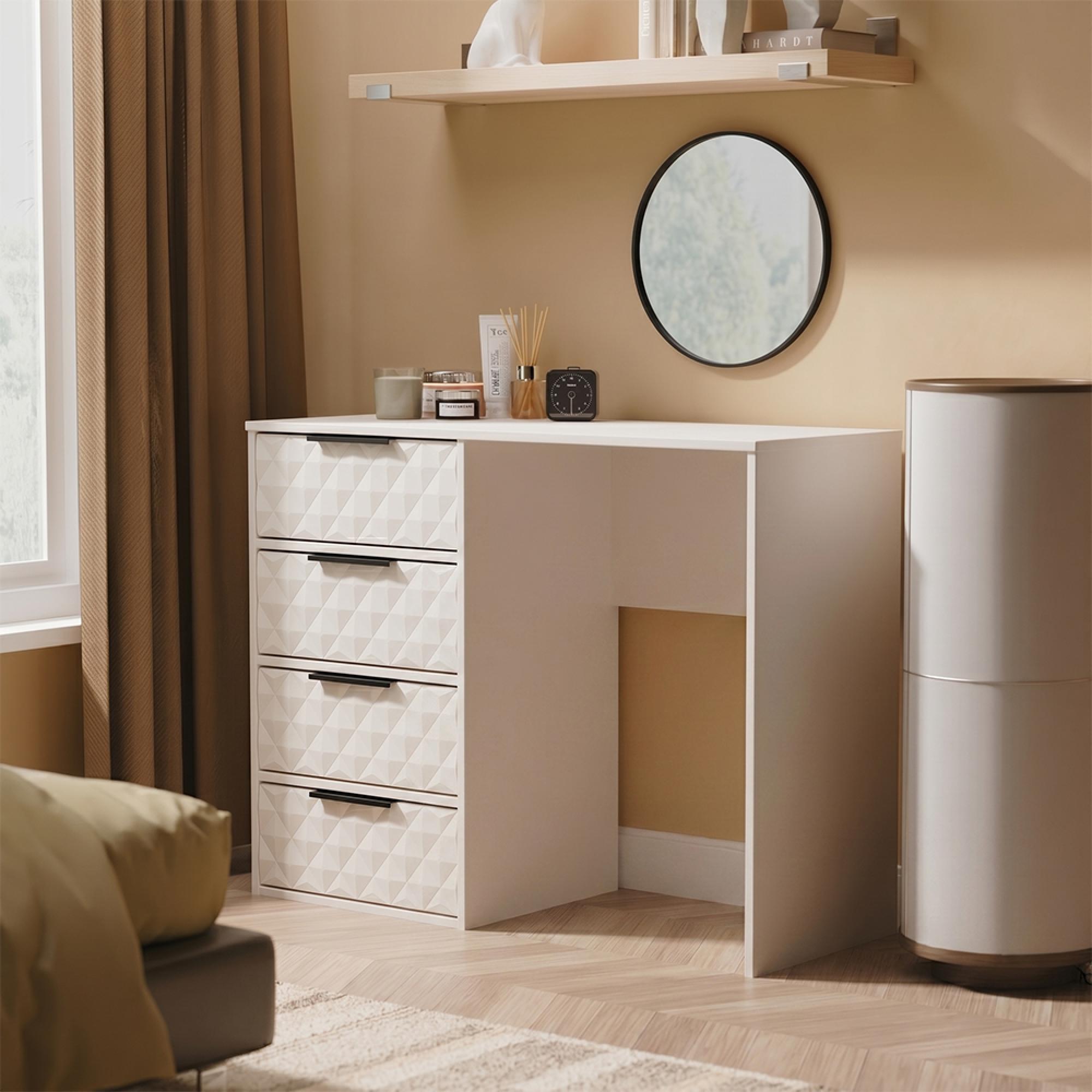 Harlequin Desk - 4 Drawer - Kashmir Matt