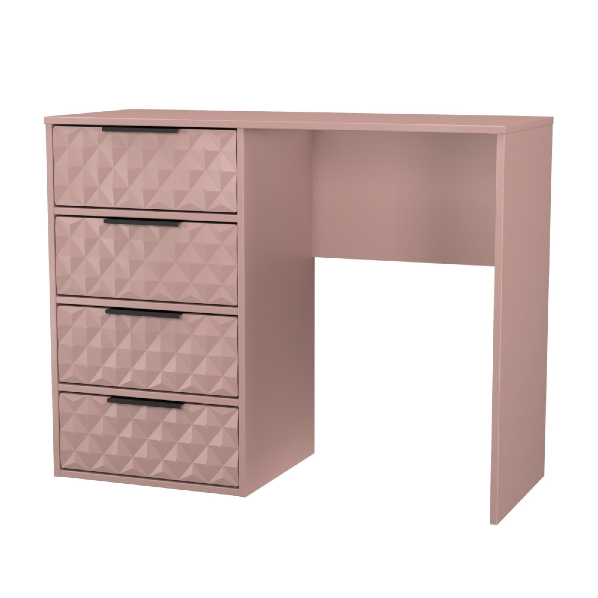 Harlequin Desk - 4 Drawer - Kobe Pink