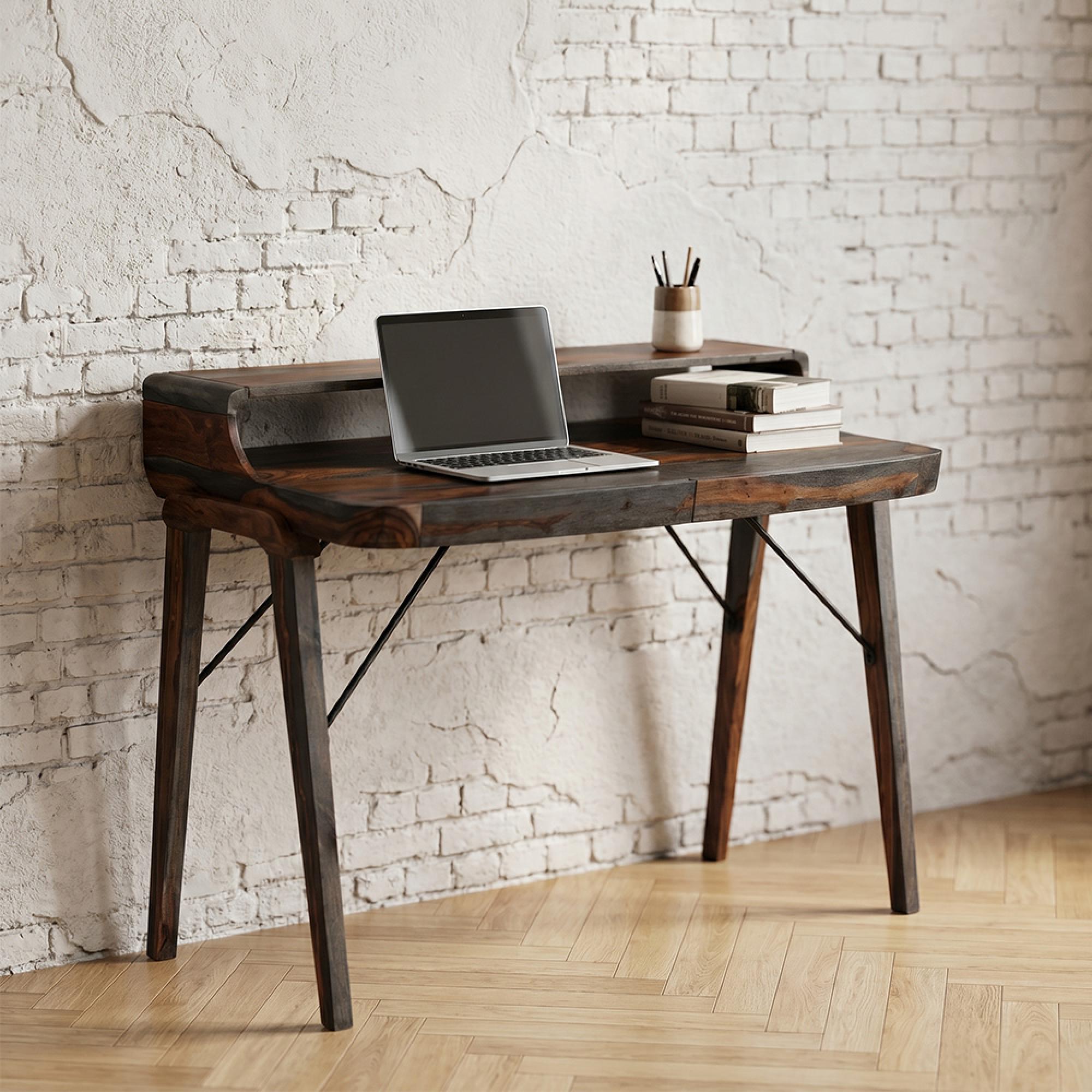 Goa Writing Desk - Dark Sheesham Wood