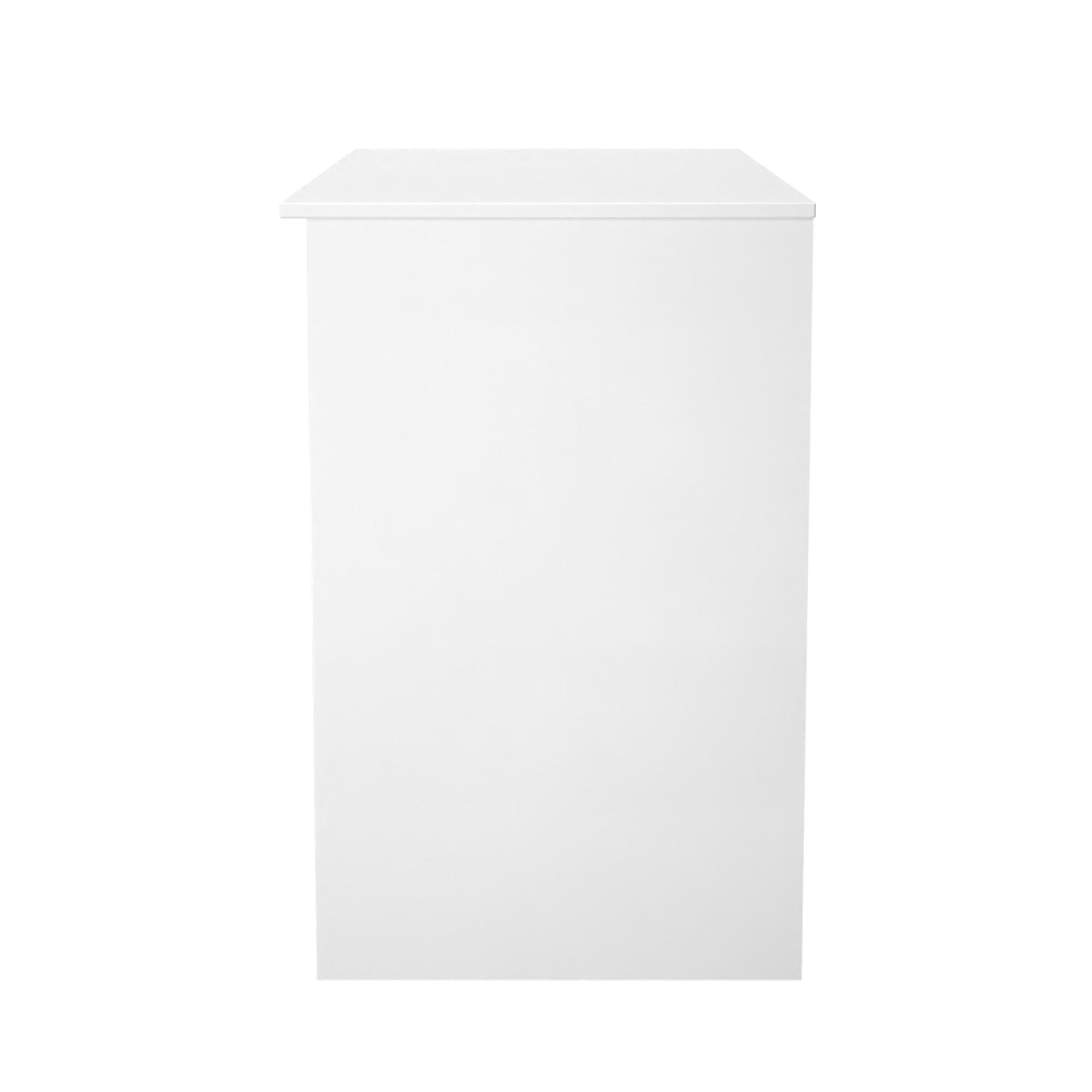 Java Fluted Desk - 3 Drawer - Natural and White