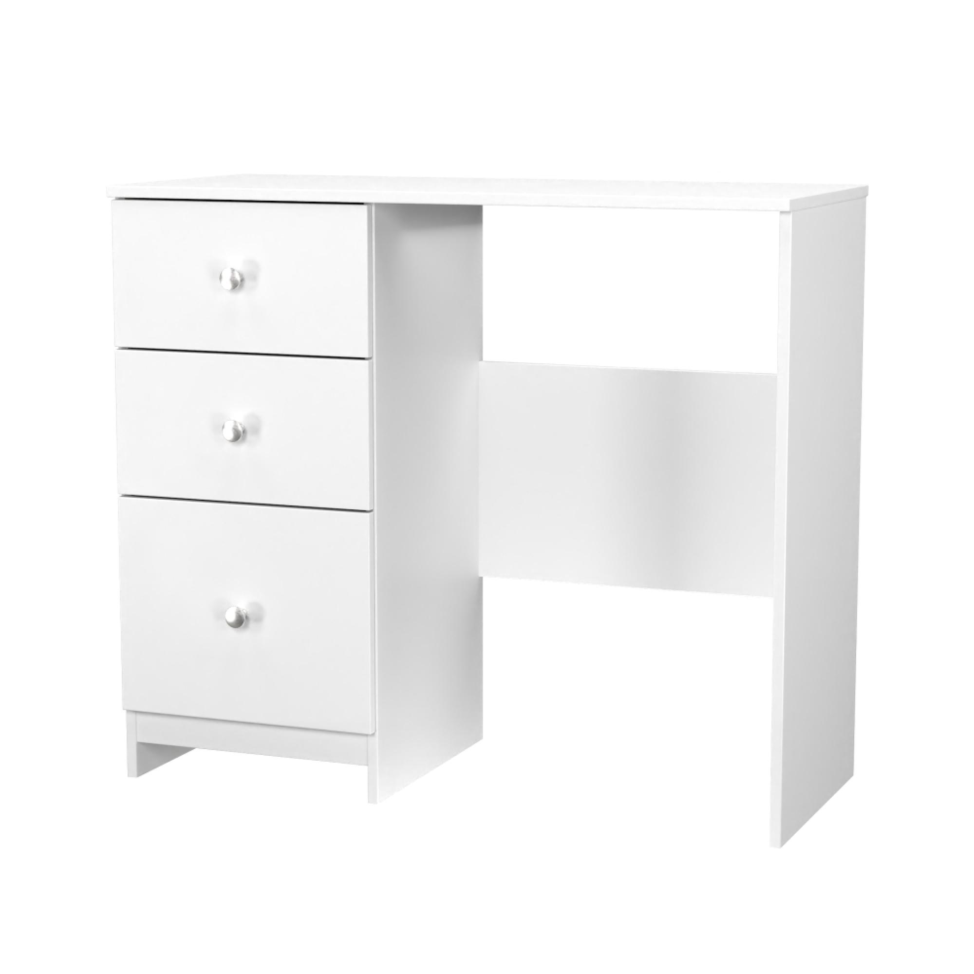 Yarmouth Desk - 3 Drawer - White Matt
