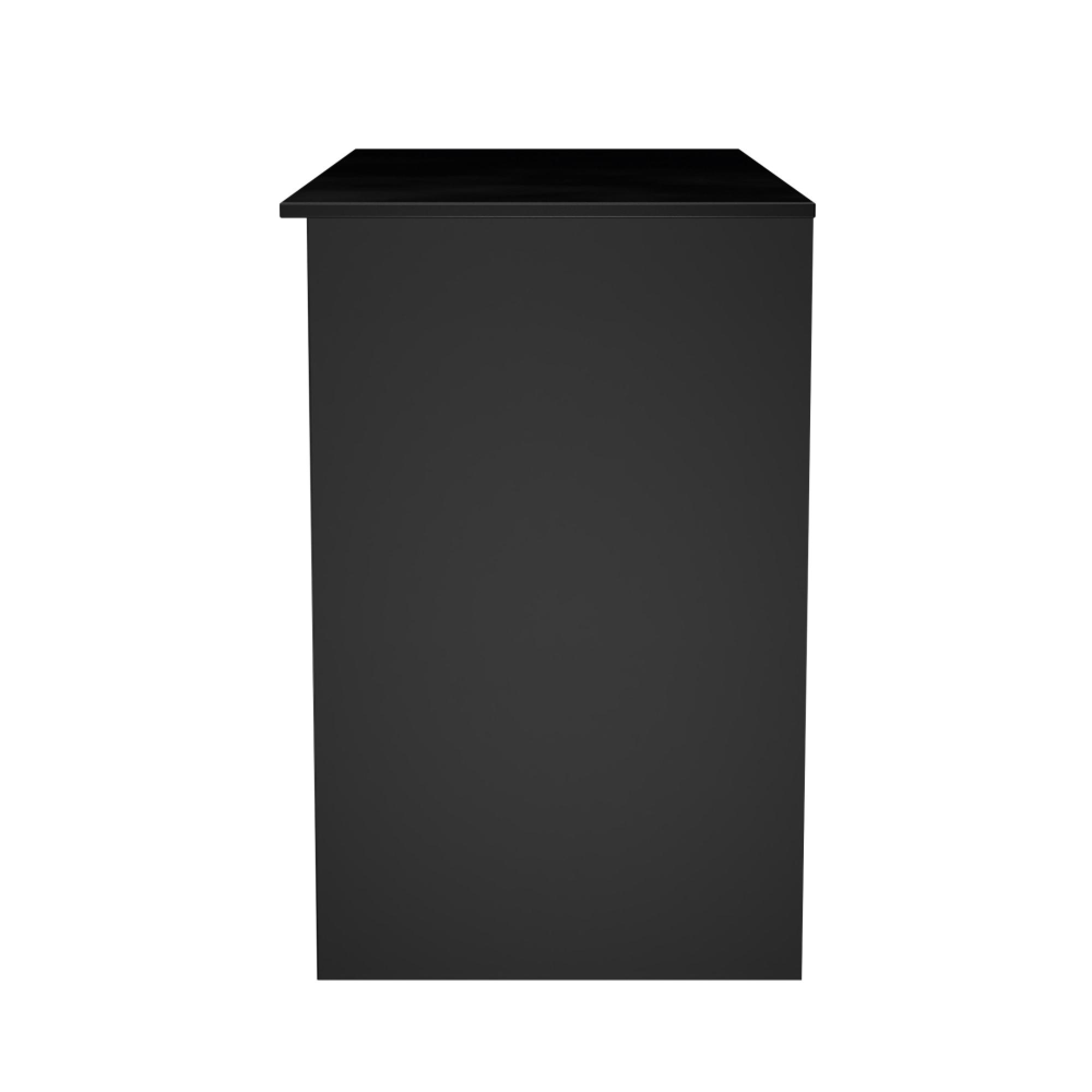 Java Fluted Desk - 3 Drawer - Natural and Black