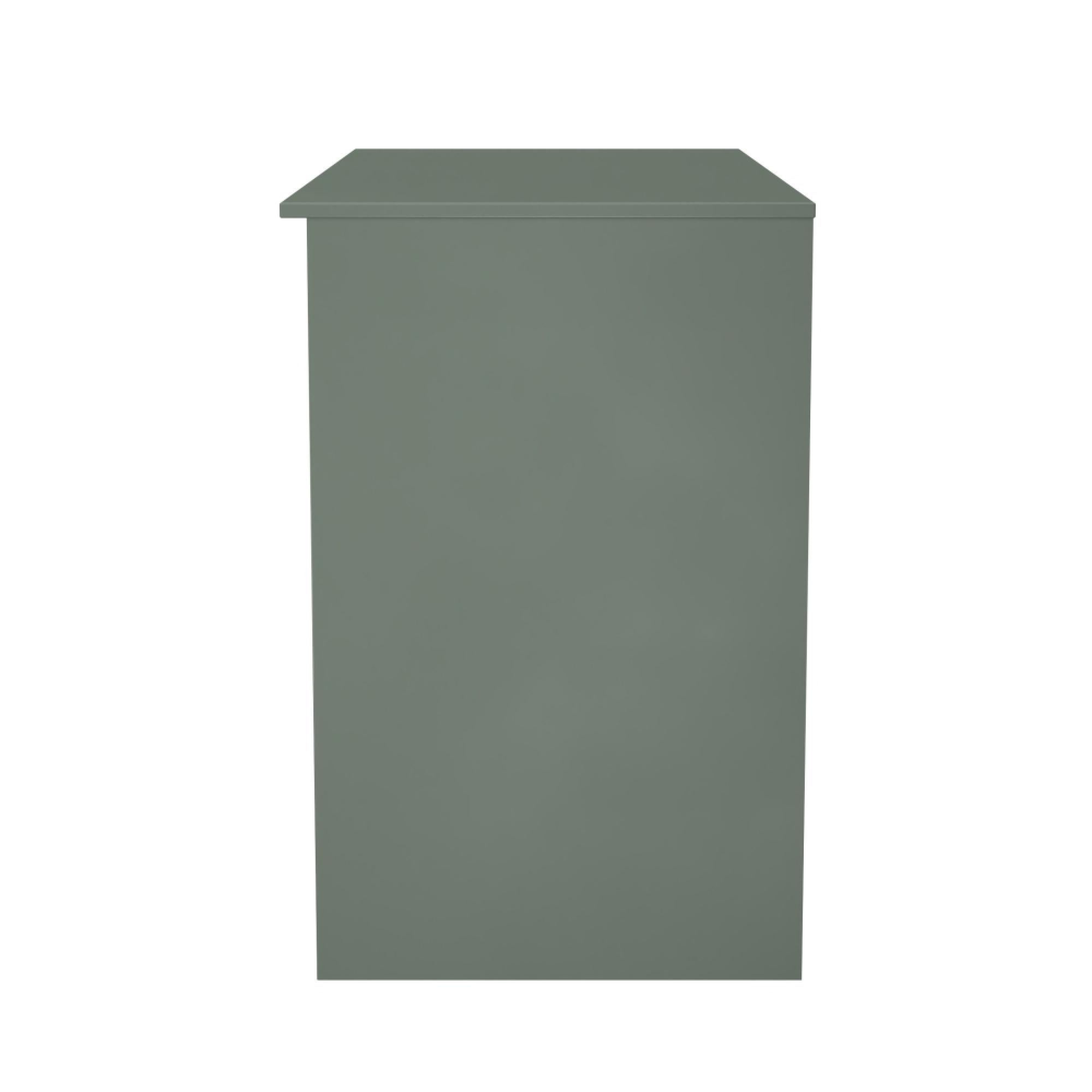 Java Fluted Desk - 3 Drawer - Natural and Reed Green