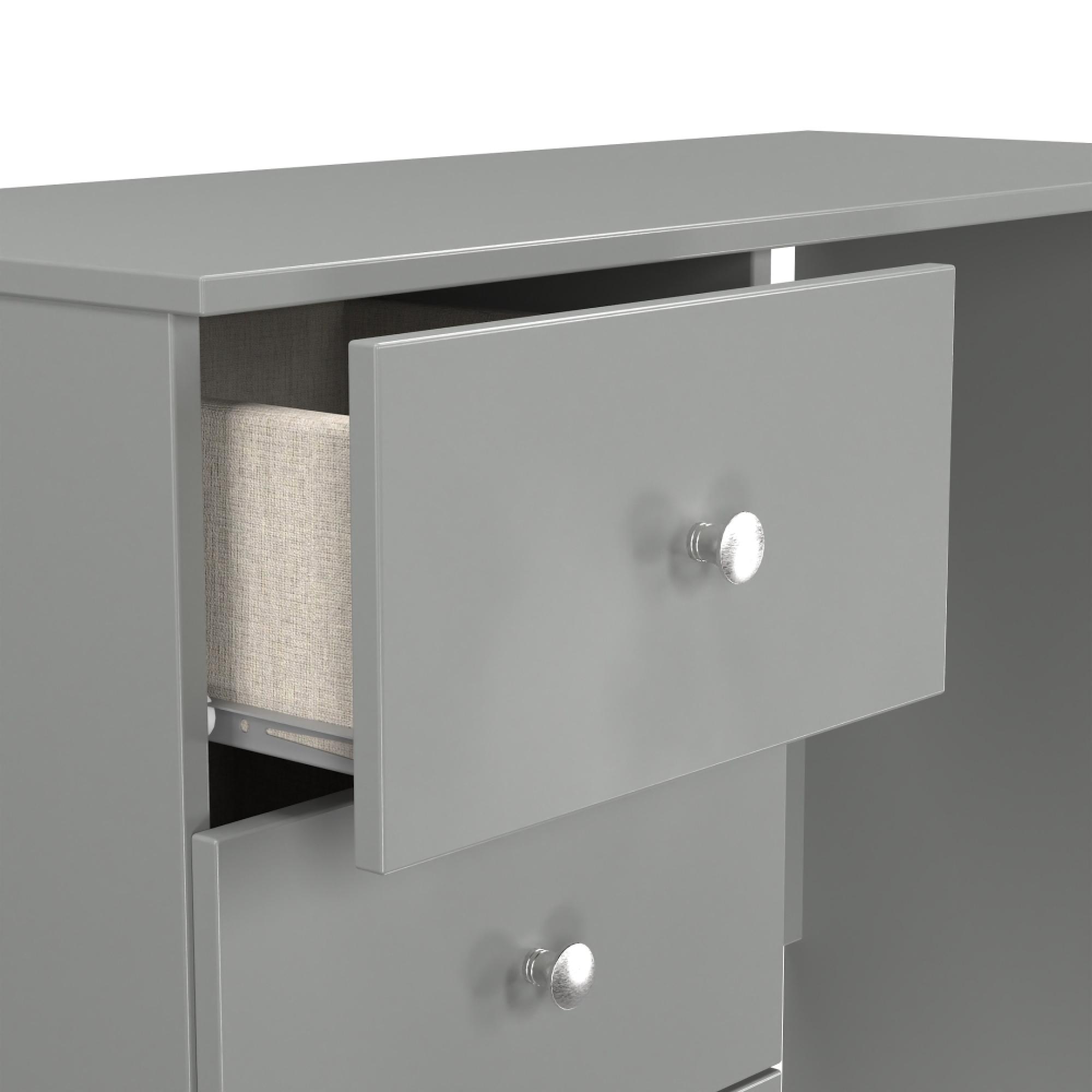 Yarmouth Desk - 3 Drawer - Dusk Grey