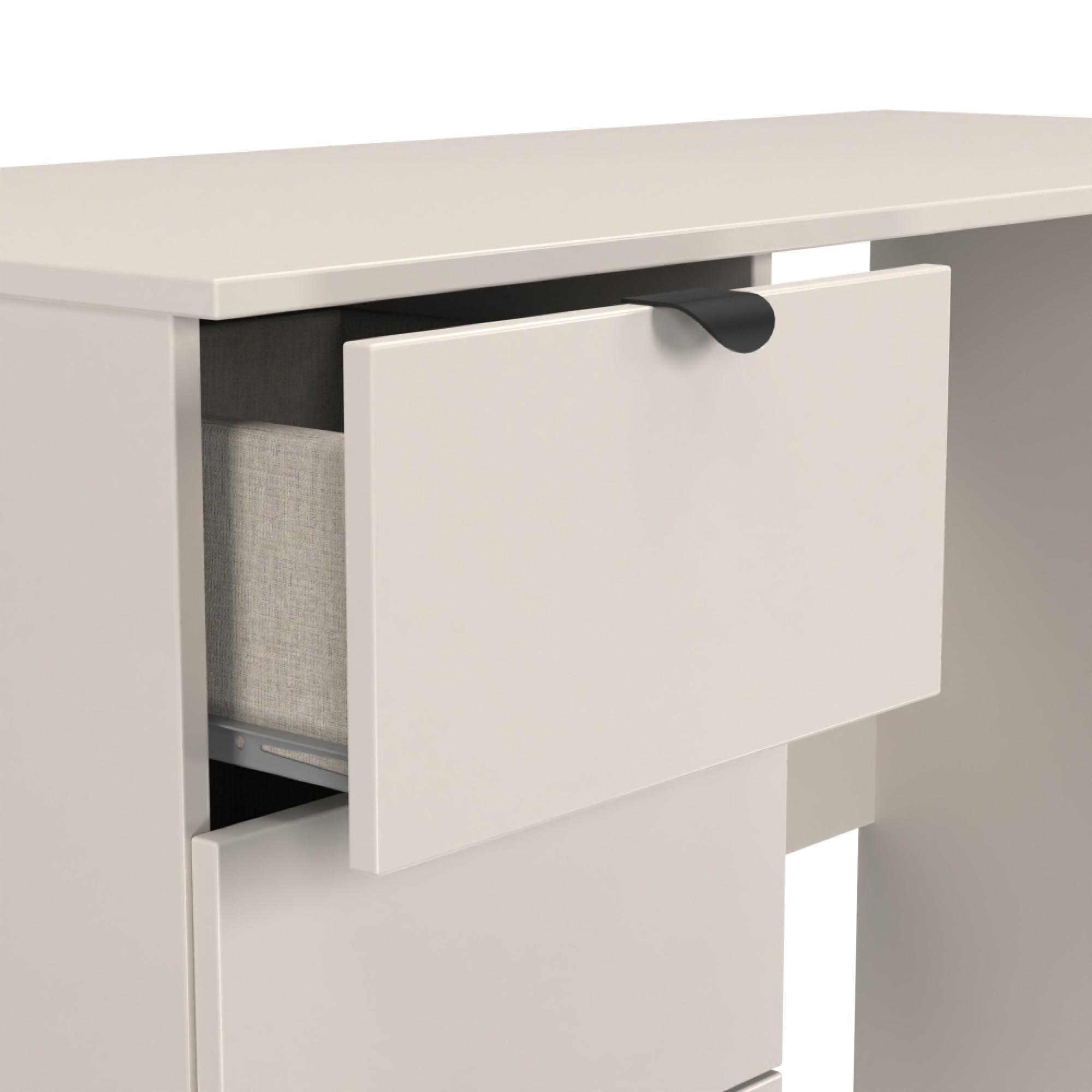 Bora Desk - 3 Drawer - Open Shelf - Kashmir Matt