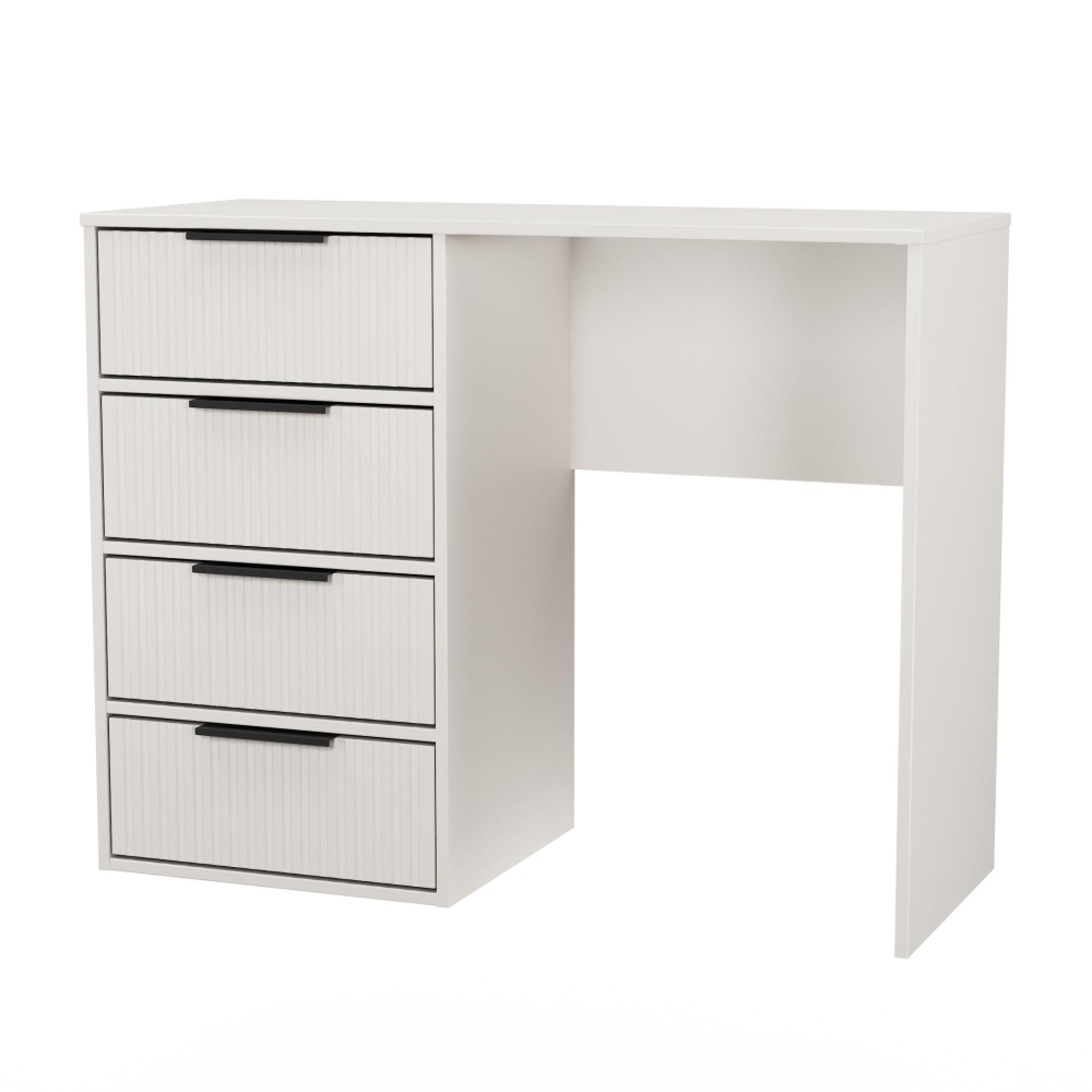 Fluted Desk - 4 Drawer - Kashmir Matt